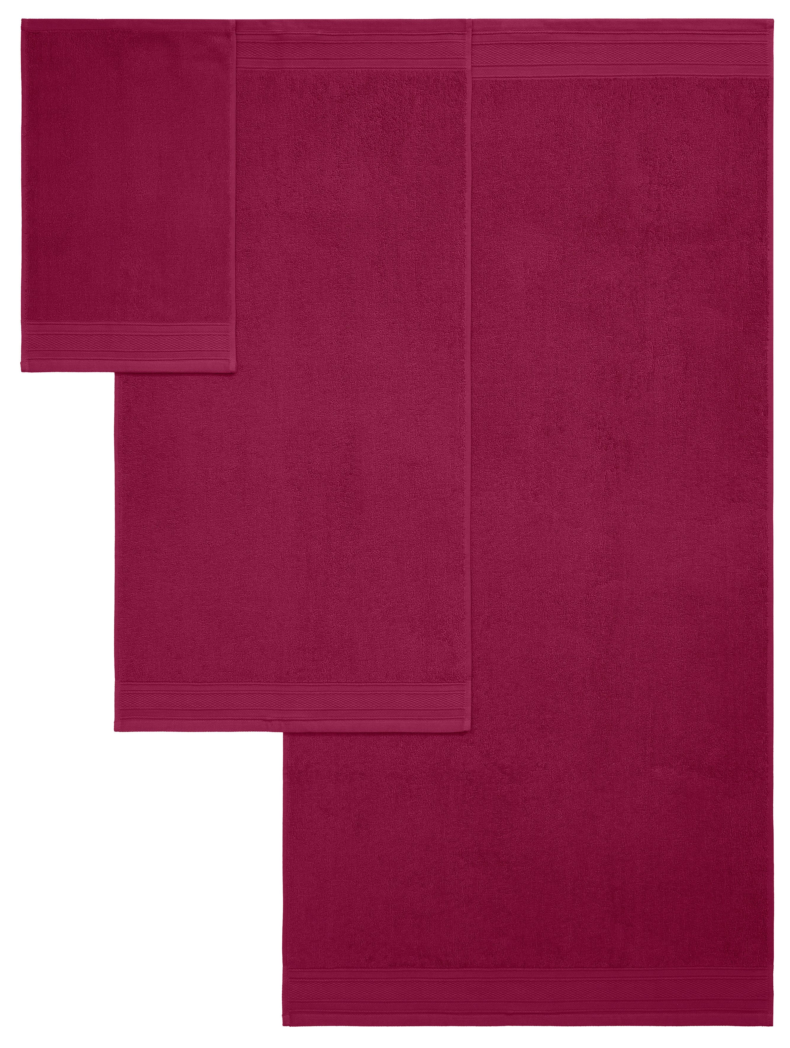 Bruno Banani Handdoekenset Robby, premium handdoeken, 500 gr/m² Douchehanddoeken, handdoeken, gastendoeken(set, 5-delig), 100% katoen (set, 5-delig)
