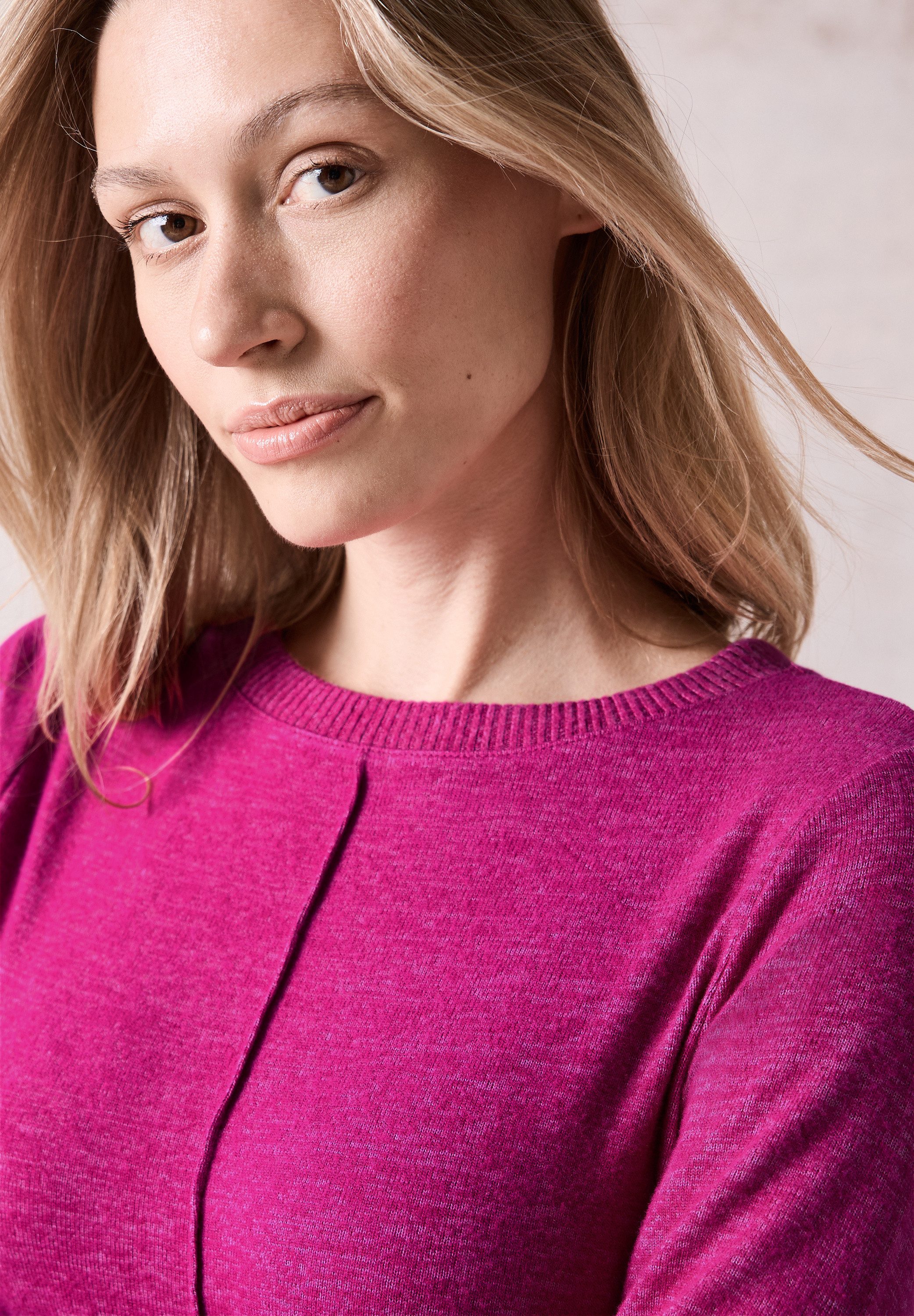 Cecil Shirt met lange mouwen in gemêleerde look