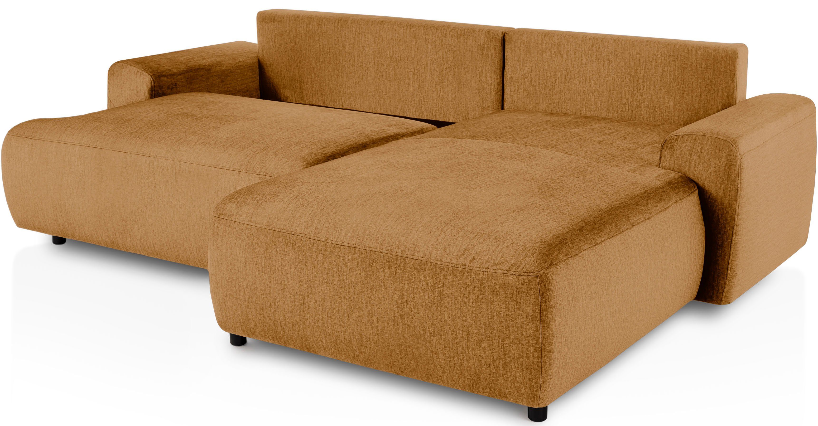 exxpo - sofa fashion Hoekbank Game, comfortabel met 5 rugkussens en 2 decoratieve kussens, L-vorm incl. bedfunctie en bedlade, comfortabel, geweldige afwerkingsdetails