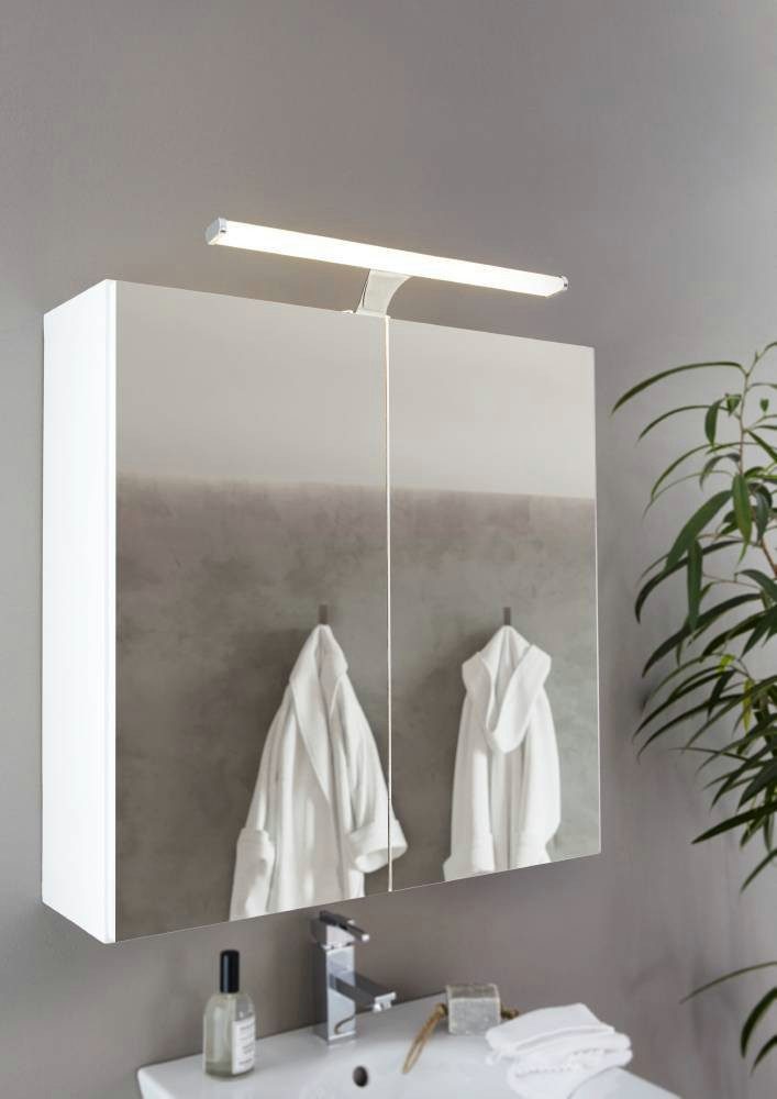 EGLO Spiegellamp VINCHIO Spiegellamp van staal en kunststof, chroom, wit, LED, IP44, L 40 cm (1 stuk)