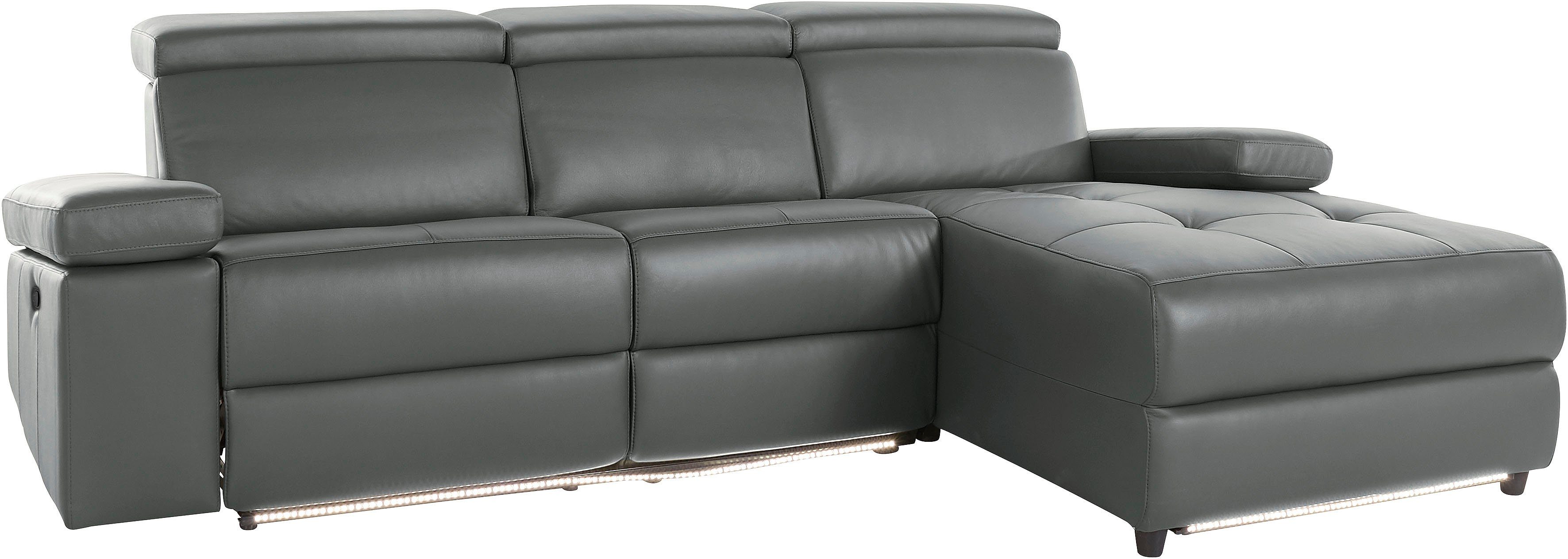 Places of Style Hoekbank Kilado, L-vorm, met relaxfunctie, verstelbare armleuning, verstelbare hoofdsteun