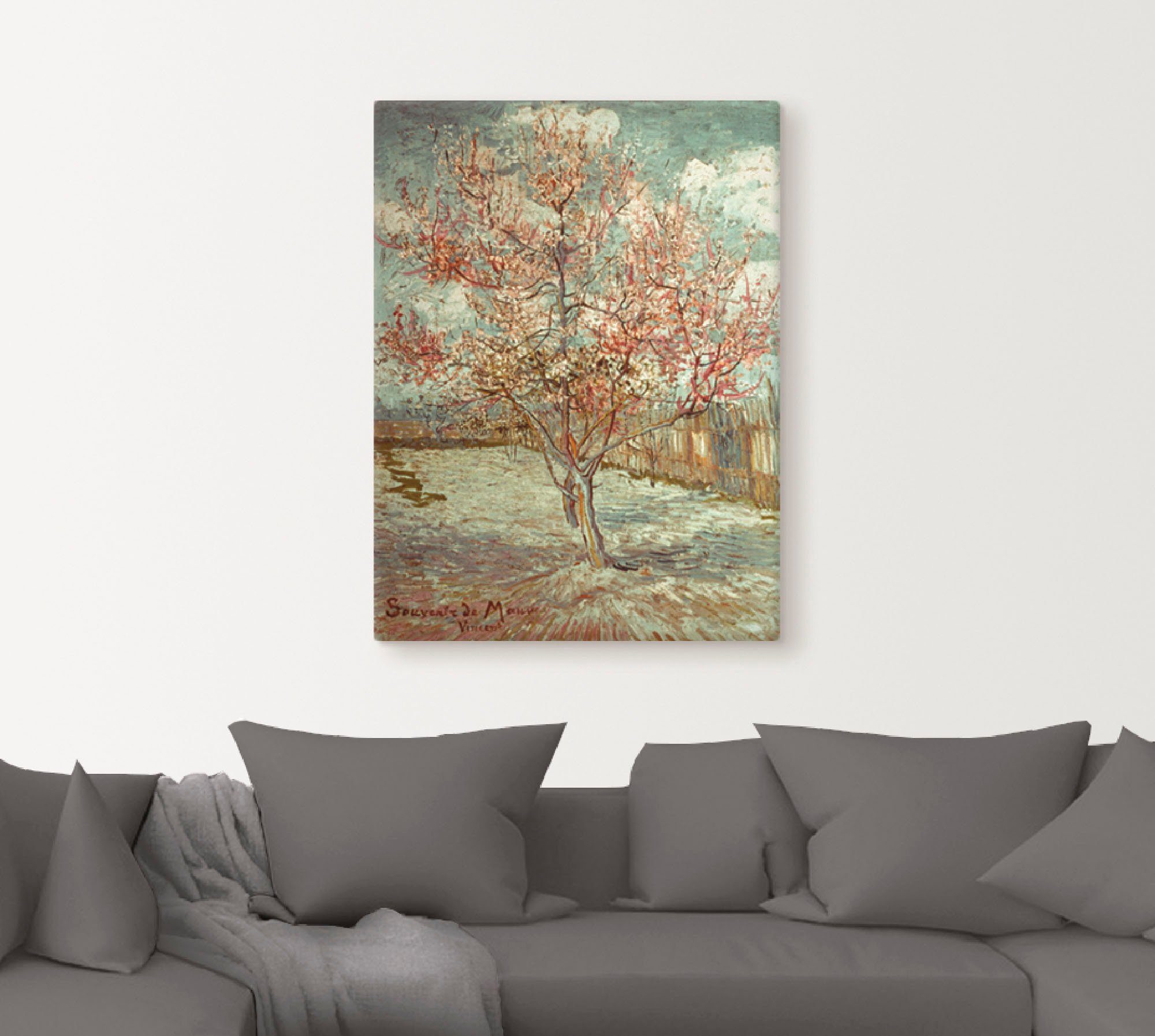 Artland Artprint Bloeiende perzikboom, 1888 als artprint van aluminium, artprint voor buiten, artprint op linnen, poster, muursticker