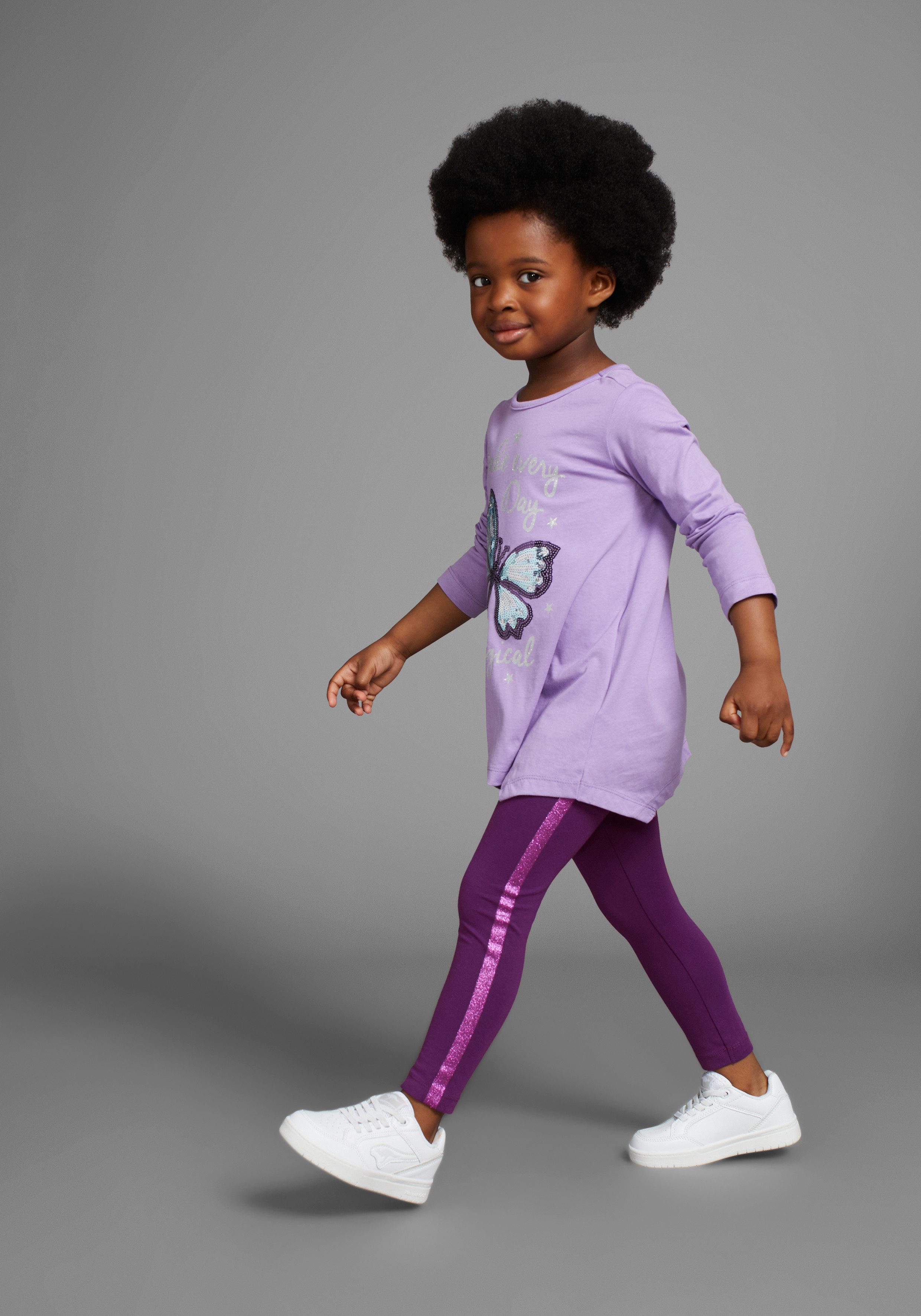 KIDSWORLD Shirt met lange mouwen & legging 2-delig set shirt + leggings met glinsterende details (set, 2-delig, 2)