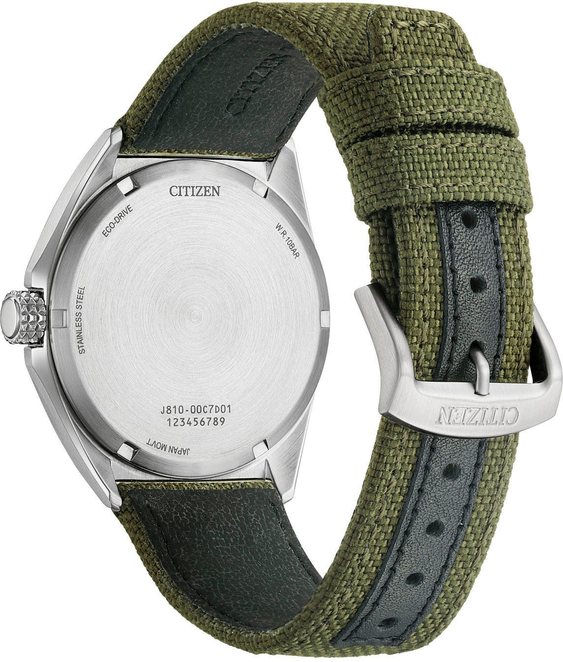 Citizen Solarhorloge Polshorloge, herenhorloge, analoog, dag, batterijontladingsindicator