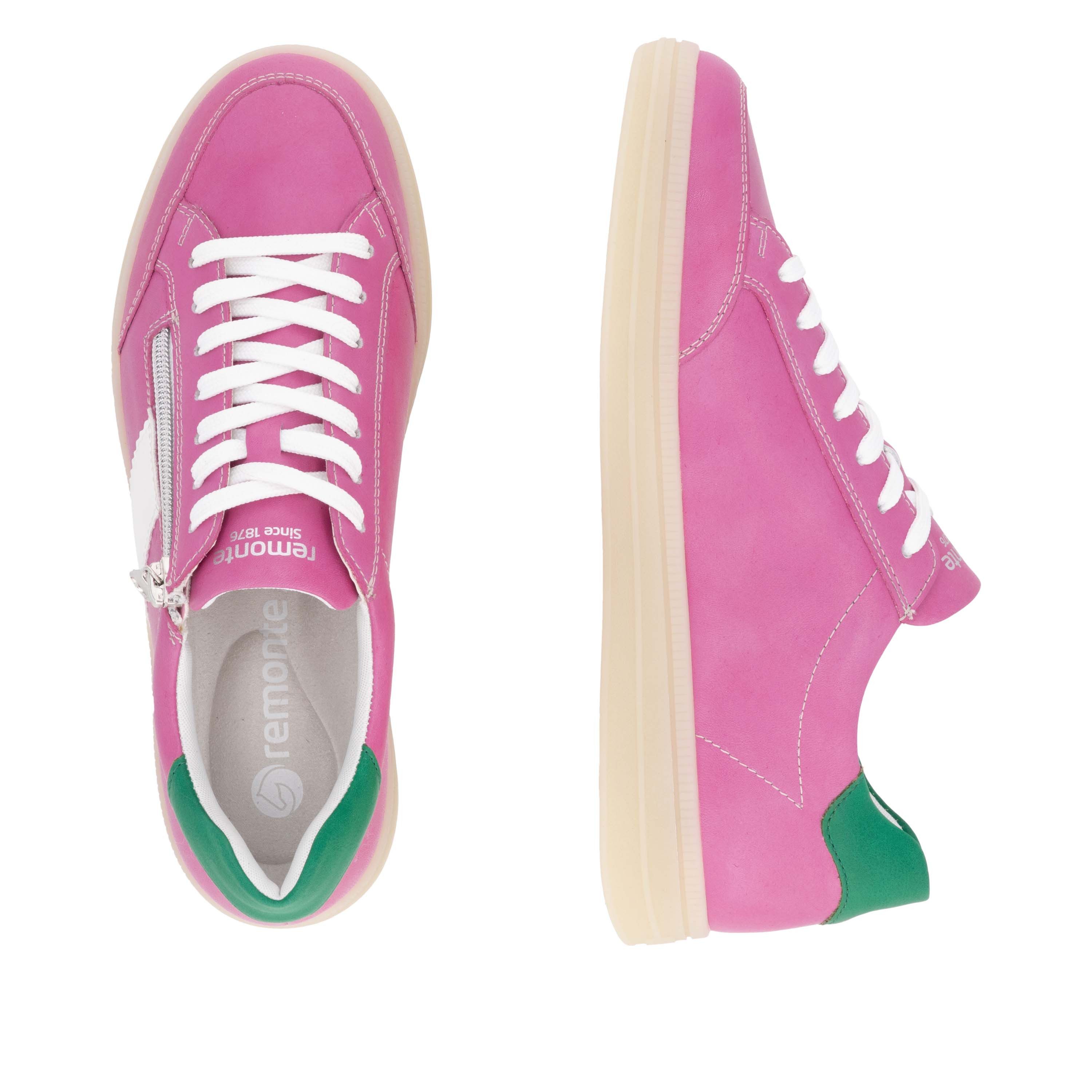 Remonte Plateausneakers Elisabeth Hurley-Collection , vrijetijdsschoen, lage schoen, veterschoen, met extra rits