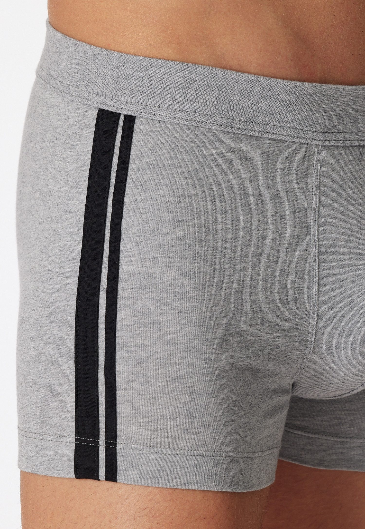Schiesser Boxershort 95/5 met zachte, tonale tailleband, contrasterende zijstrepen (3 stuks)