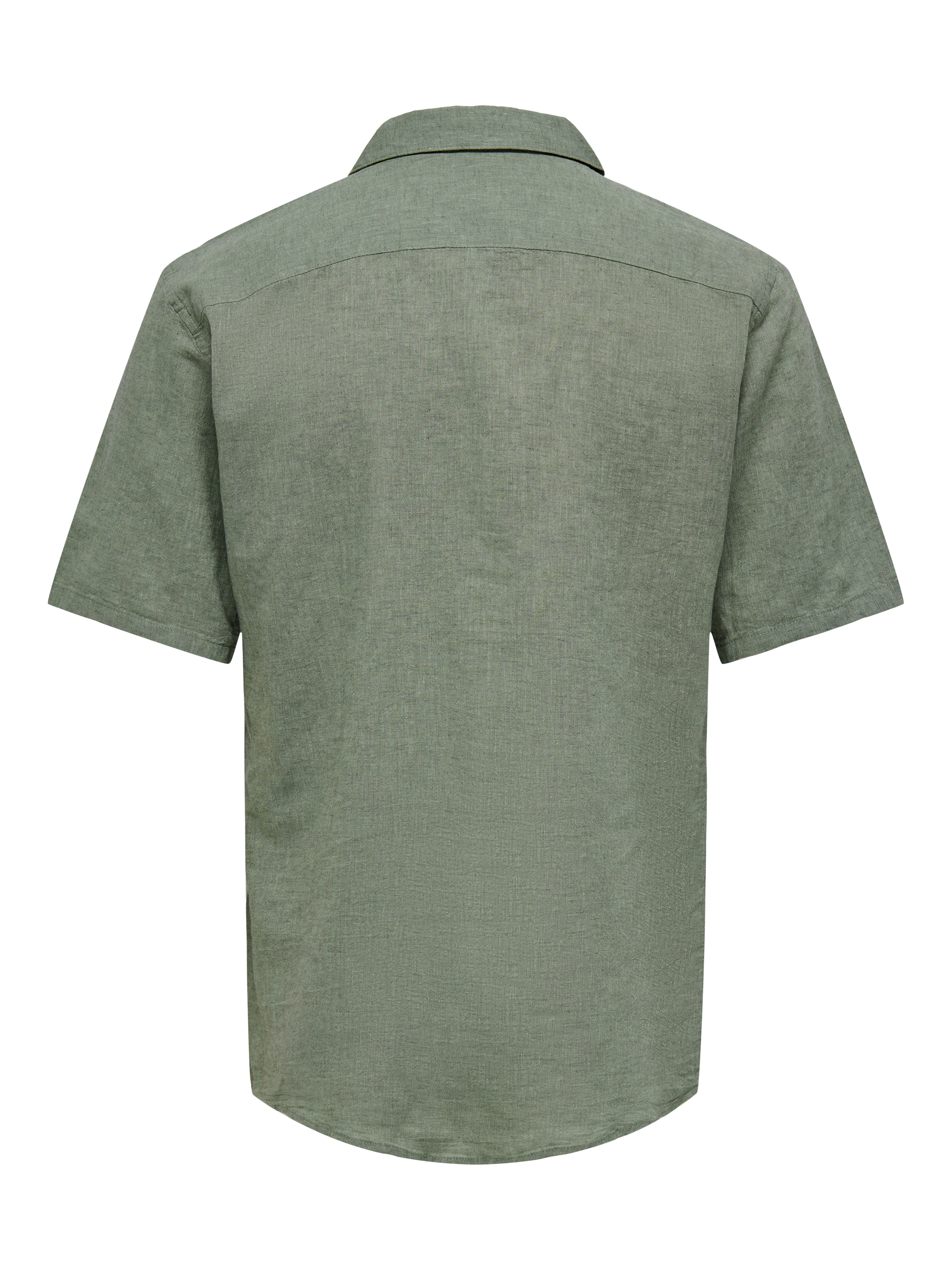 ONLY & SONS Overhemd met korte mouwen ONSCAIDEN SS SOLID RESORT LINEN NOOS