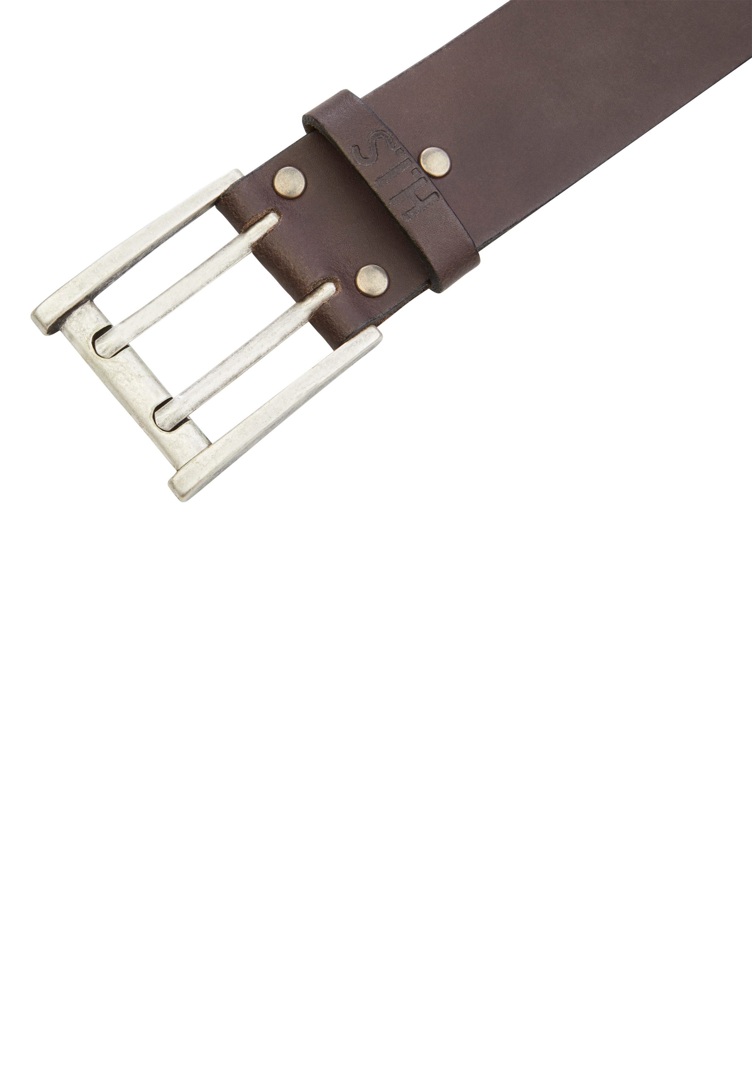 H.I.S Leren riem met dubbele gesp tot nieuwe collectie