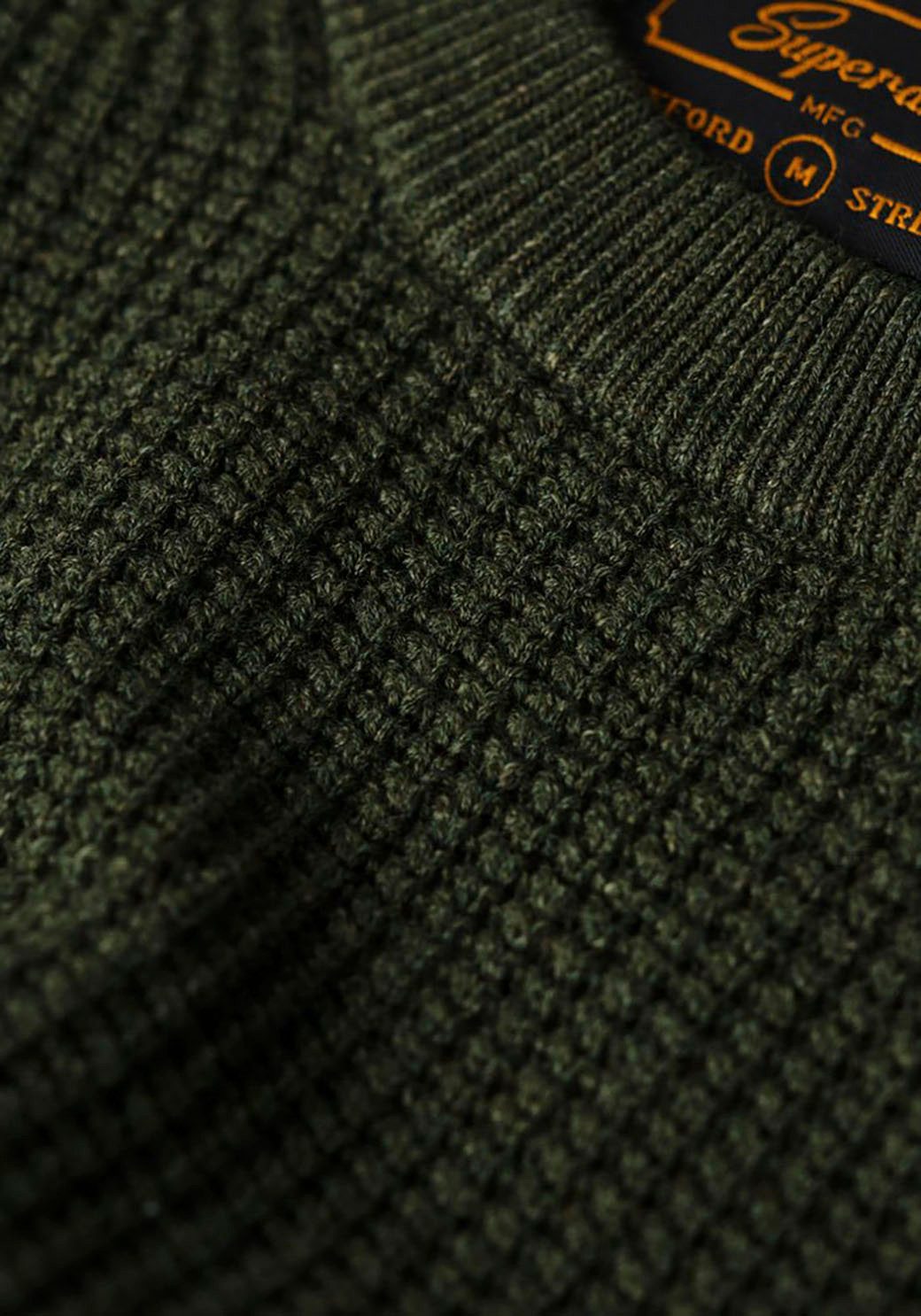 Superdry Gebreide trui TEXTURED CREW KNIT JUMPER met gestructureerd wafelbreipatroon