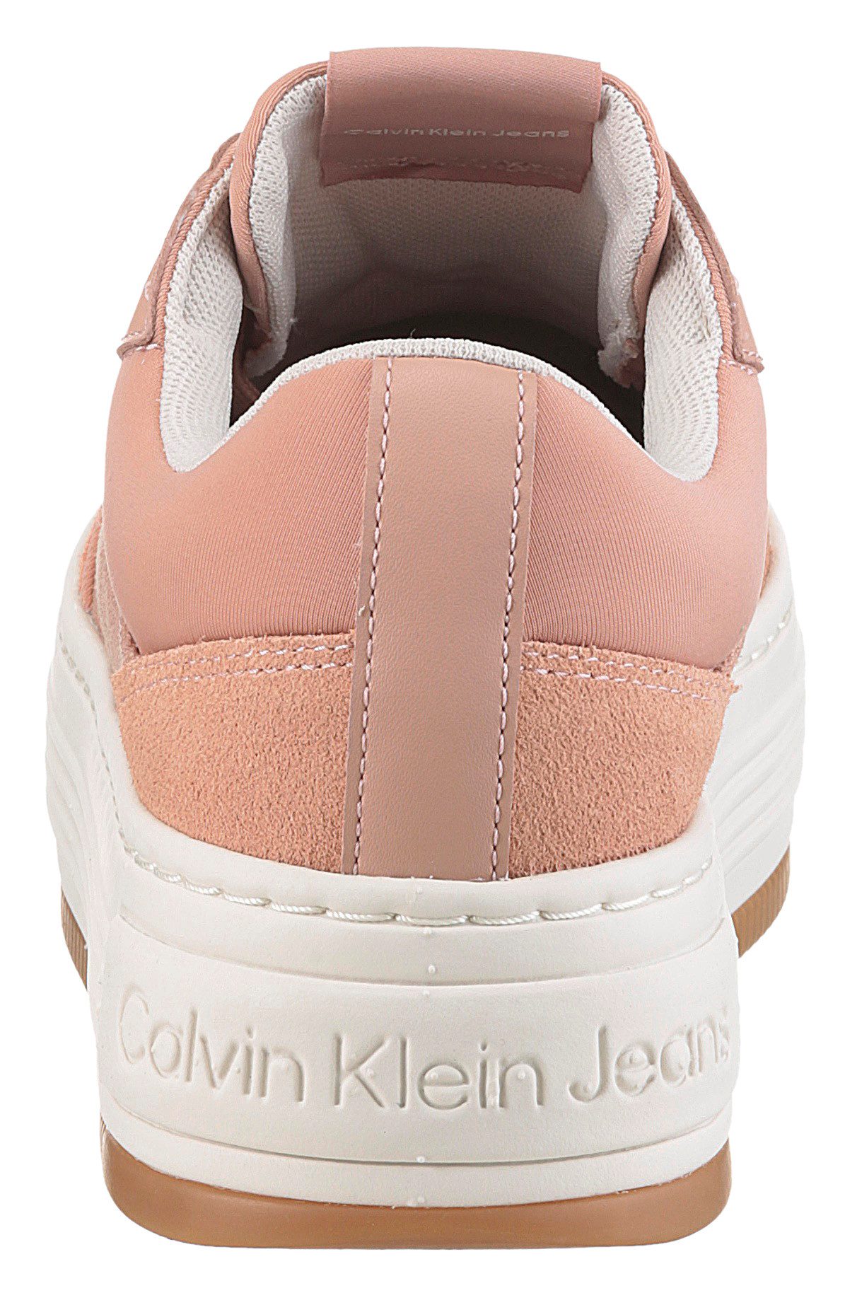 Calvin Klein Plateausneakers BOLD FLATF LOW MIX MG MEDIA veterschoenen, vrijetijdsschoen, lage schoen met zijlogo