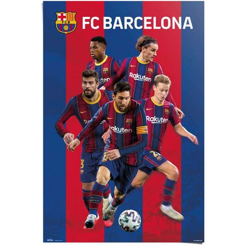 Reinders! Poster FC Barcelona Camp Nou Spanien Spieler (1 stuk)
