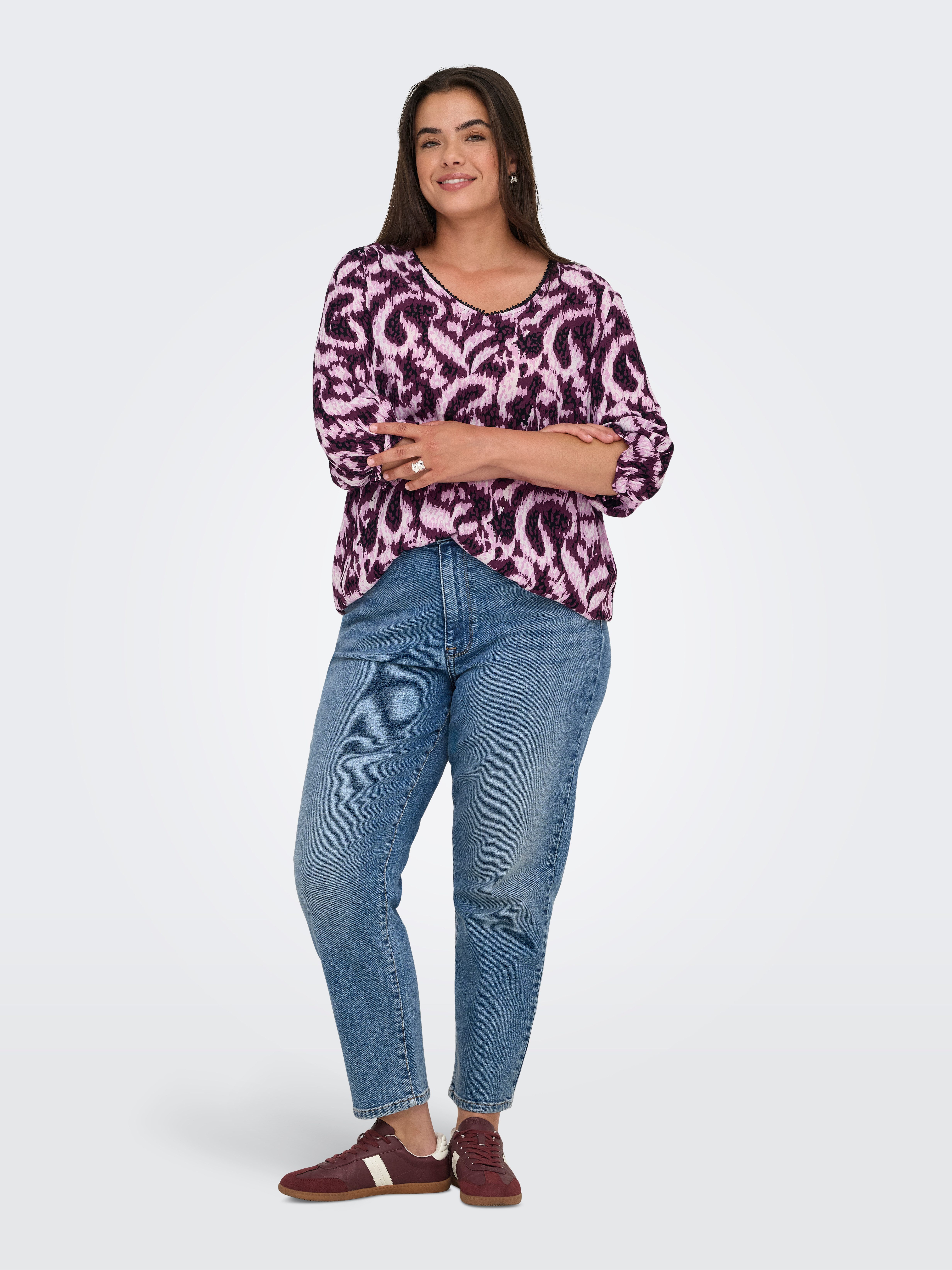ONLY CARMAKOMA Shirtblouse CARTYLA LIFE 3/4 BLOUSE AOP