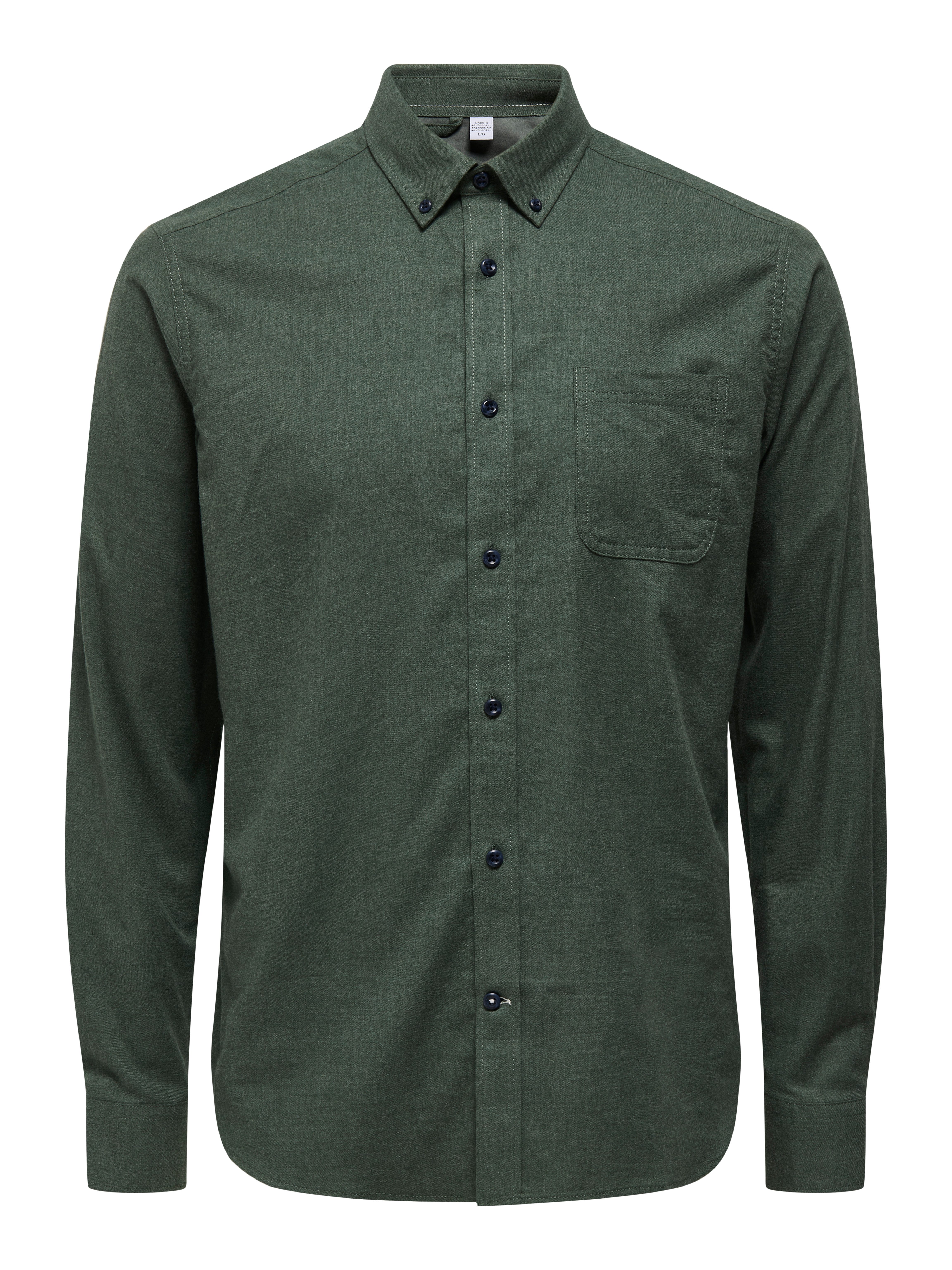 ONLY & SONS Overhemd met lange mouwen ONSROAD LIFE REG MELANGE LS SHIRT NOOS
