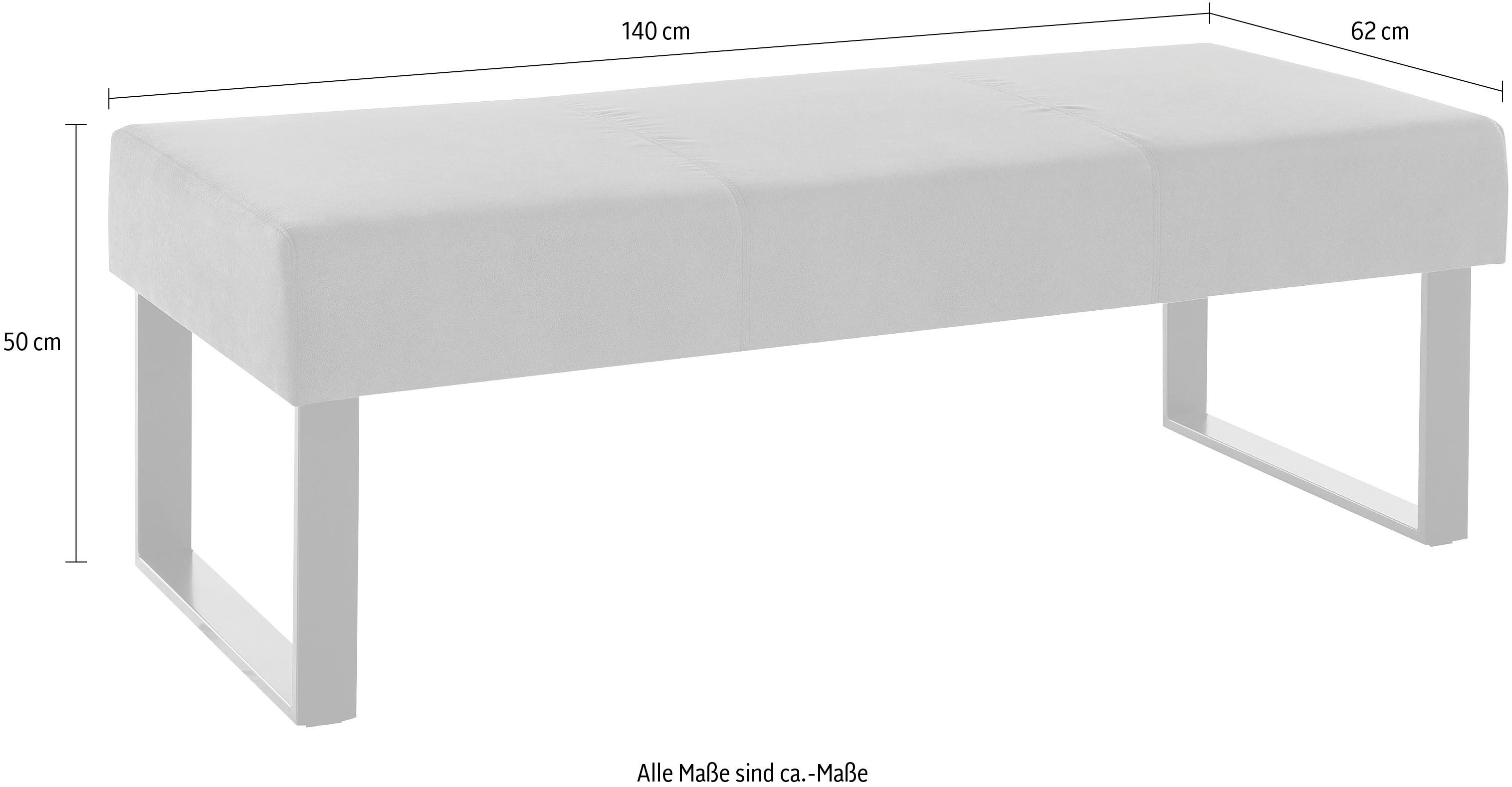 Home affaire Zitbank Oliver Breedte 140 cm, met metalen frame