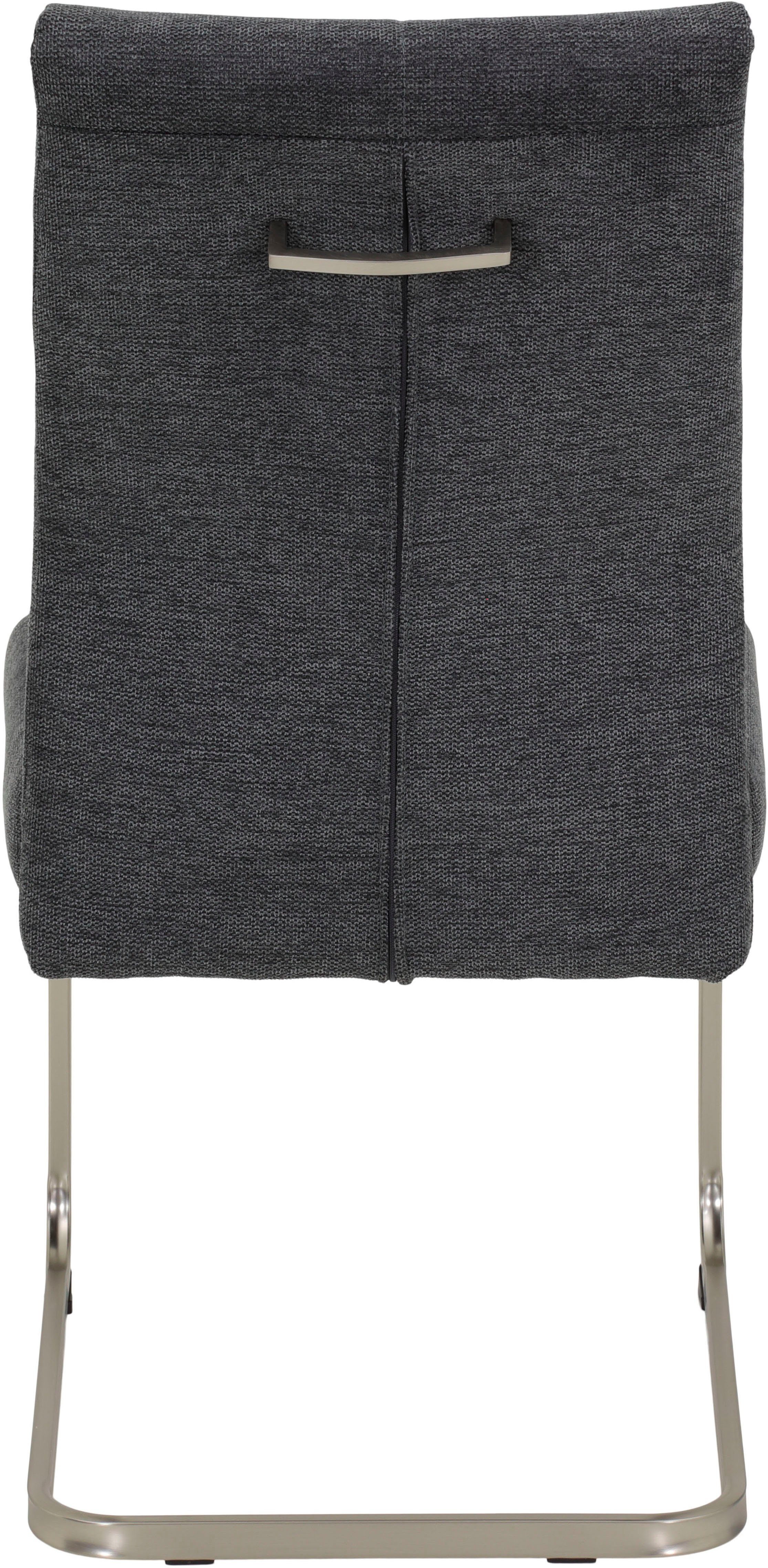 HELA Vrijdragende stoel Ines prettige zitbreedte en binnenvering bekleding (set)