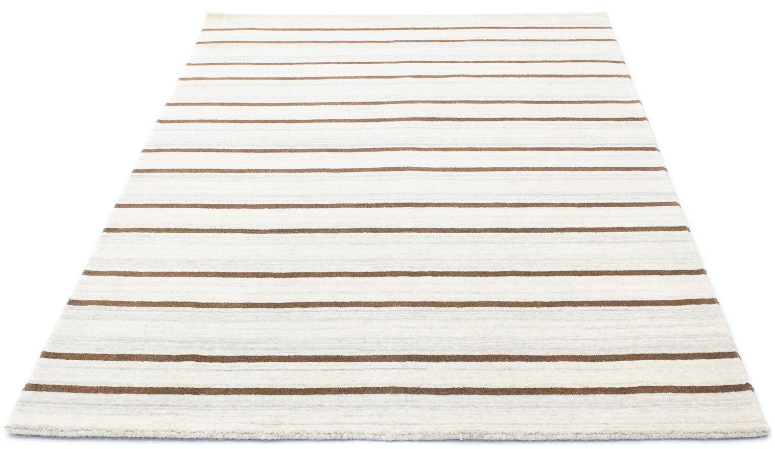 morgenland Wollen kleed Loribaft vloerkleed met de hand geweven beige Laagpolig