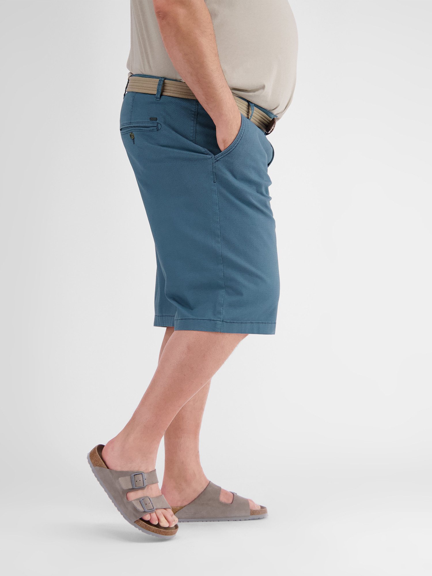 Lerros Bermuda LERROS chino bermuda met riem, in grote maten (set)