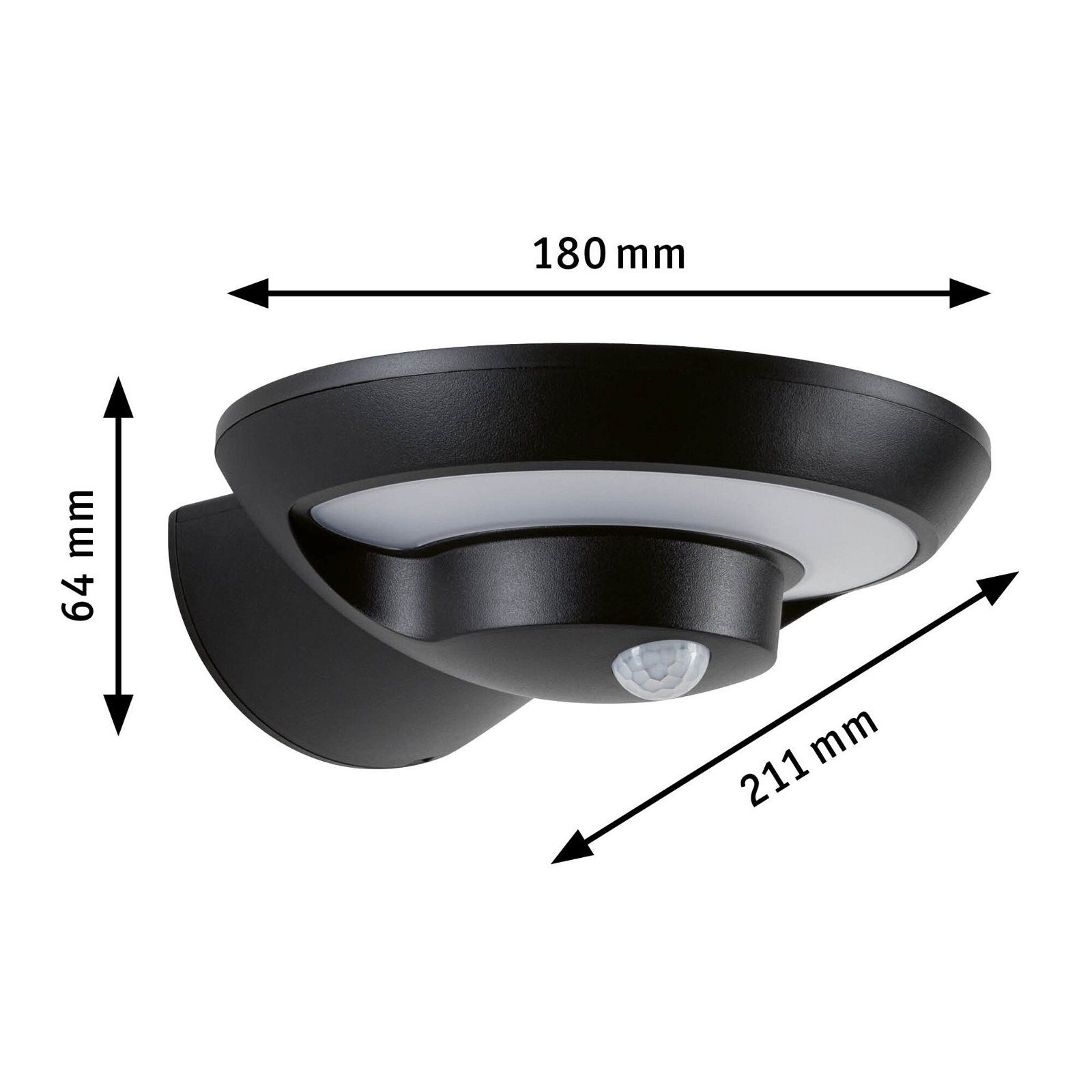 Paulmann Led-wandlamp voor buiten Solar Bordola IP44 180x211mm 3000K 3,5W 220lm Antraciet Kunststof (1 stuk)