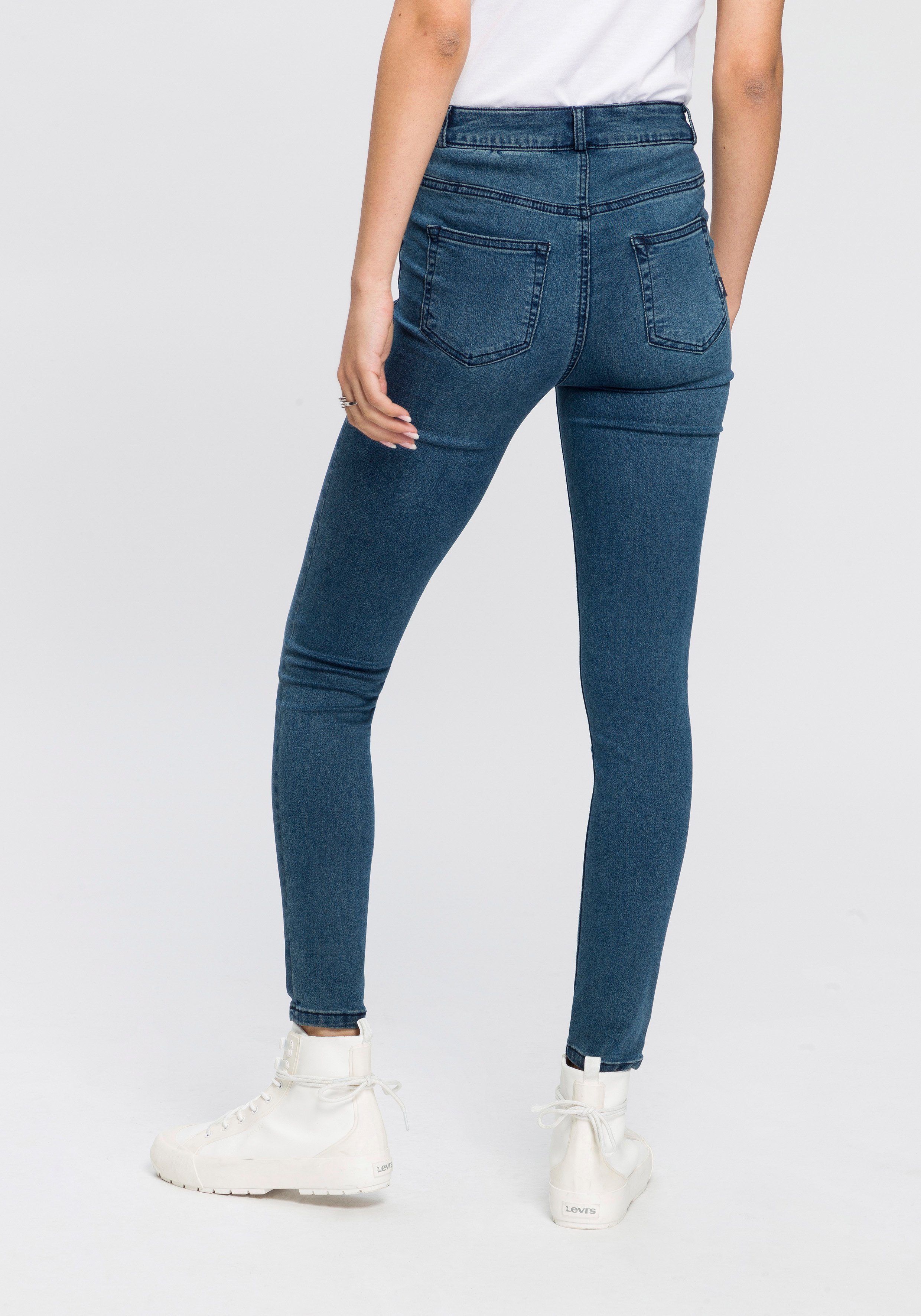 Arizona Skinny fit jeans Ultra Stretch extra-strak gesneden pasvorm, modieuze used-wassing