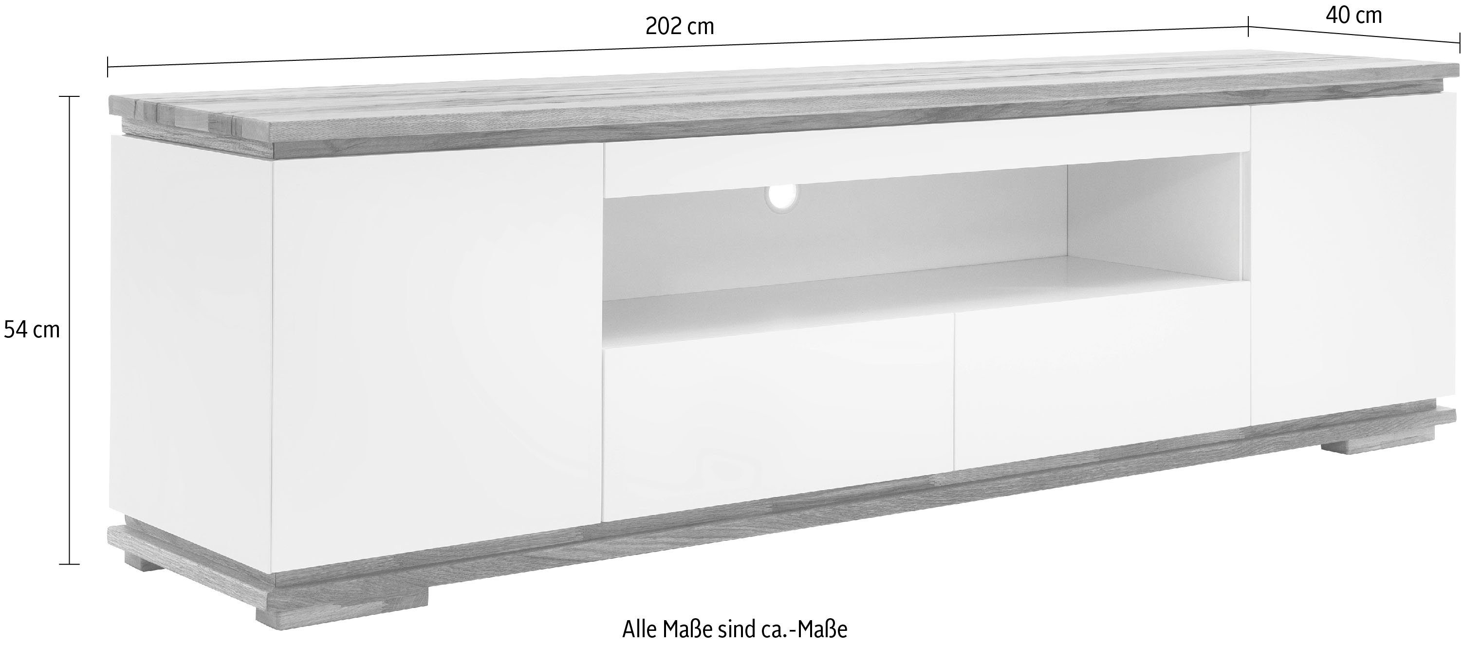 MCA furniture Tv-meubel Chiaro Breedte ca. 202 cm