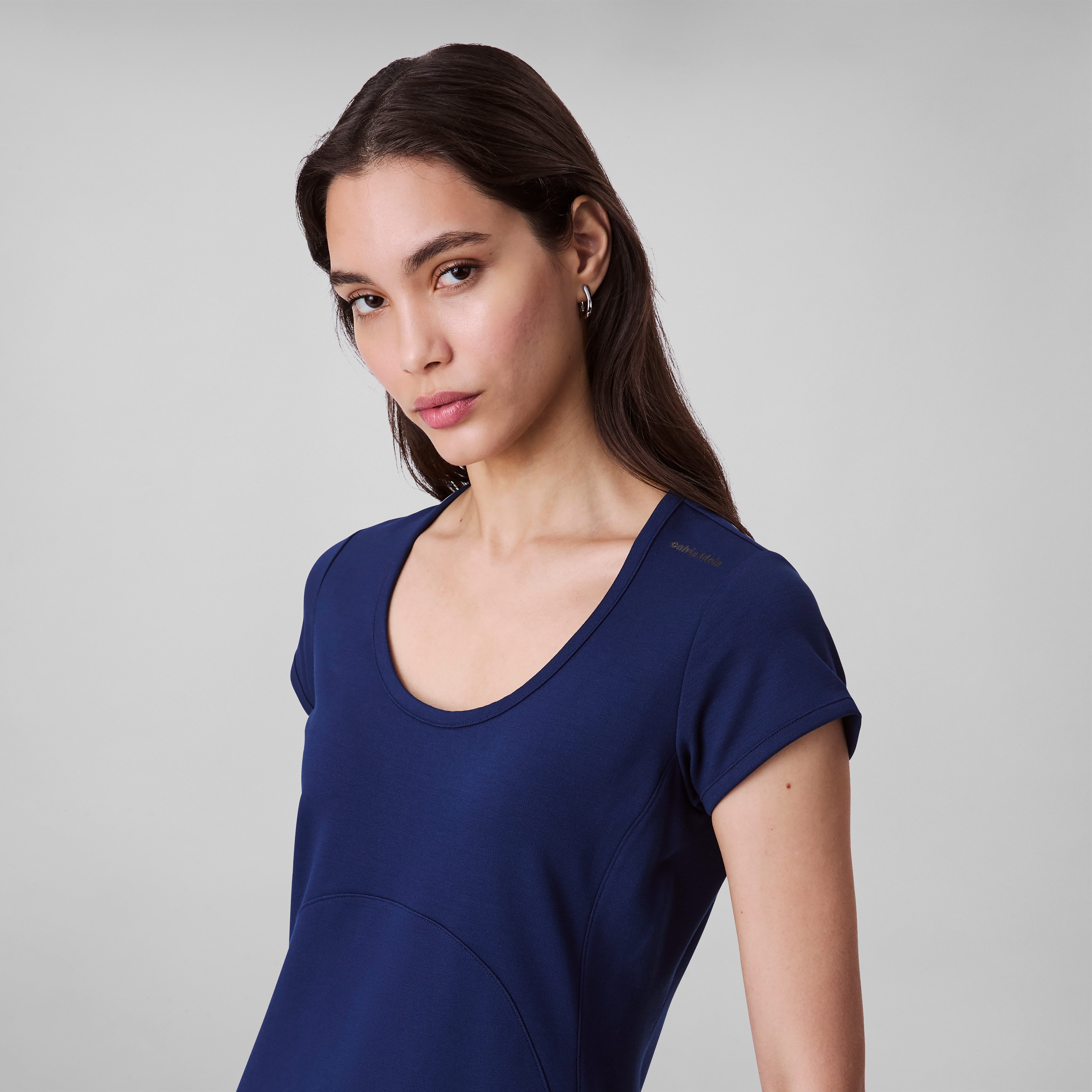 Calvin Klein Jerseyjurk PUNTO MILANO SS SCOOP NK DRESS