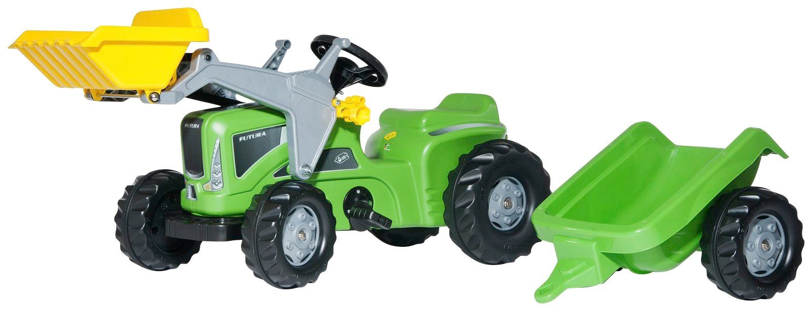 rolly toys® Trapauto RollyKid, Futura Tractor met trailer en lader