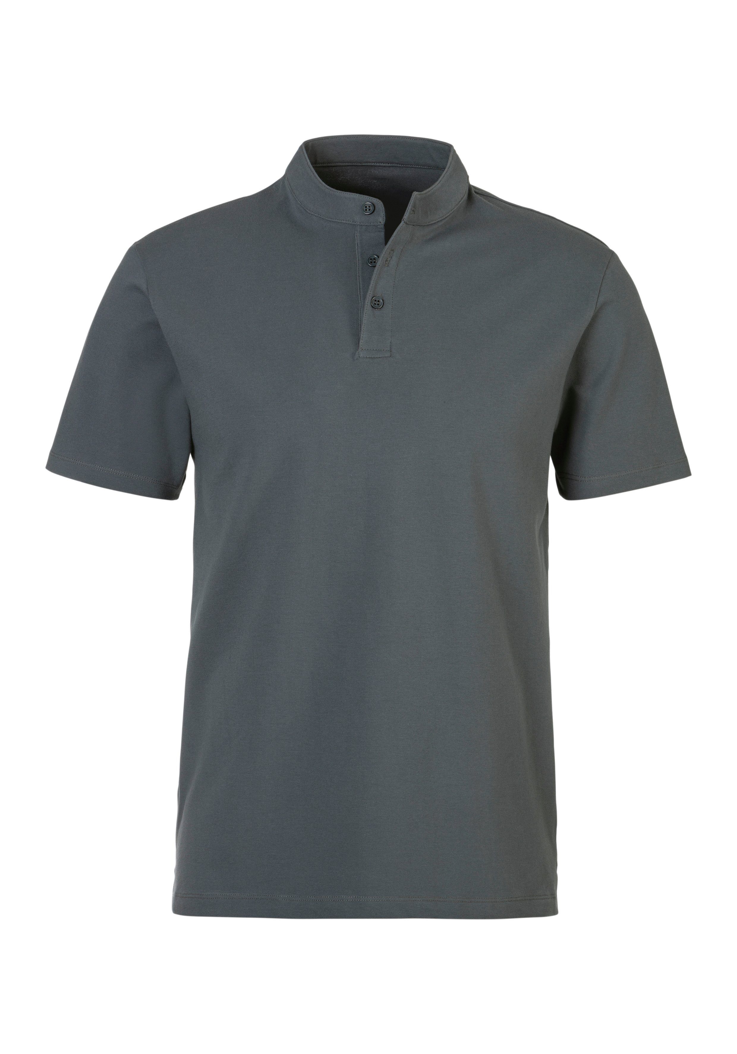 John Devin Poloshirt Met opstaande kraag Regular-Fit, van katoen-piqué