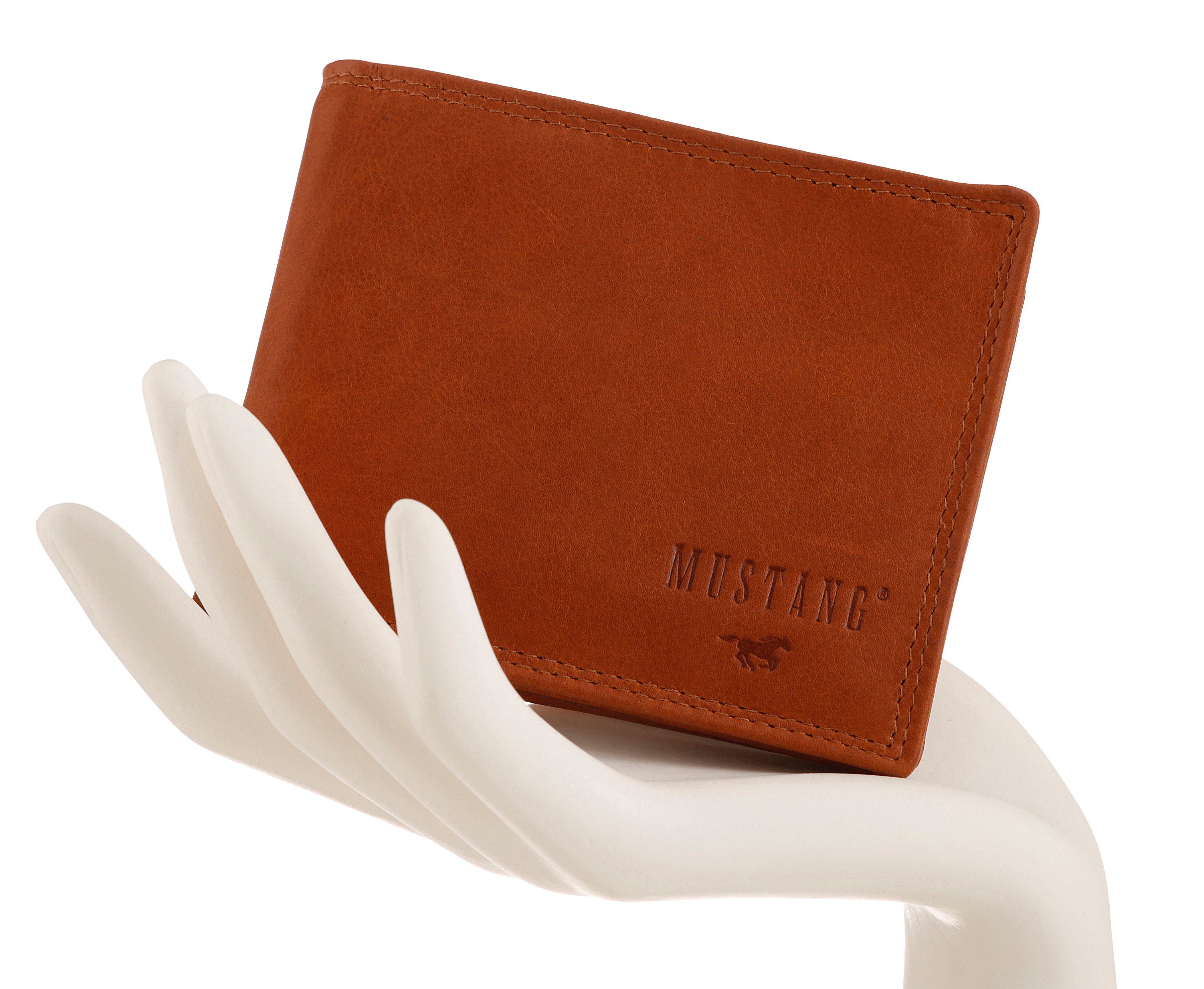 MUSTANG Portemonnee Udine leather wallet side opening
