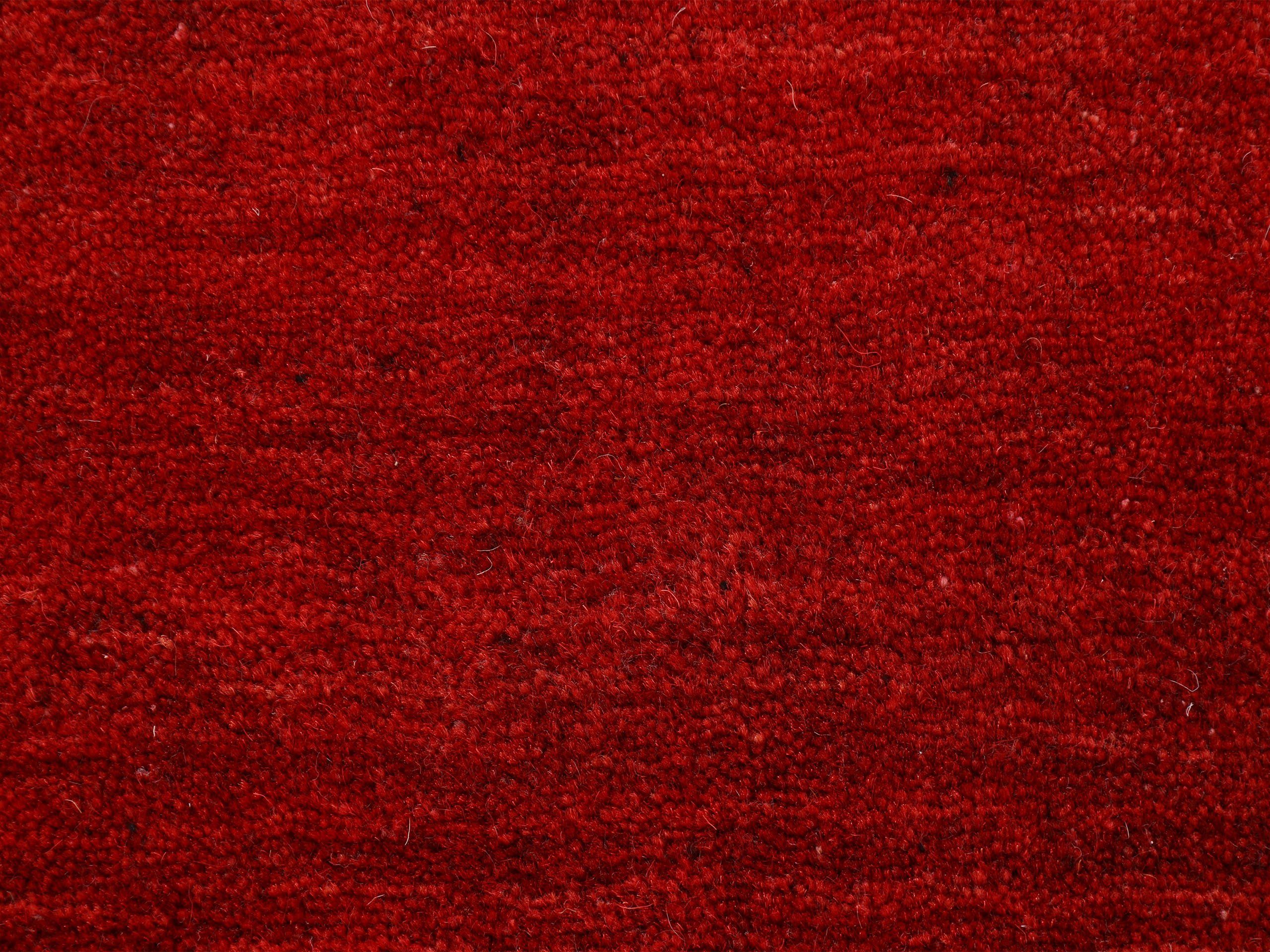 carpetfine Wollen kleed Gabbeh-Uni zuivere wol, met de hand geweven, gabbeh loom diermotief, speciaal model vierkant