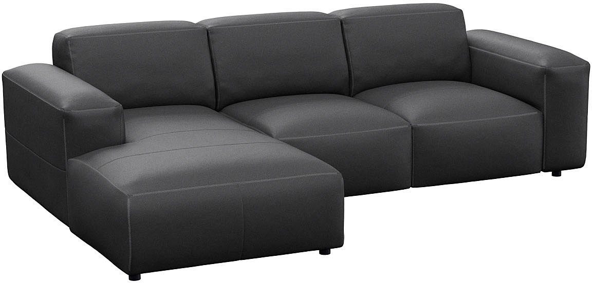 FLEXLUX Hoekbank Lucera Chaise longue rechts of links, L-vorm, comfortabel