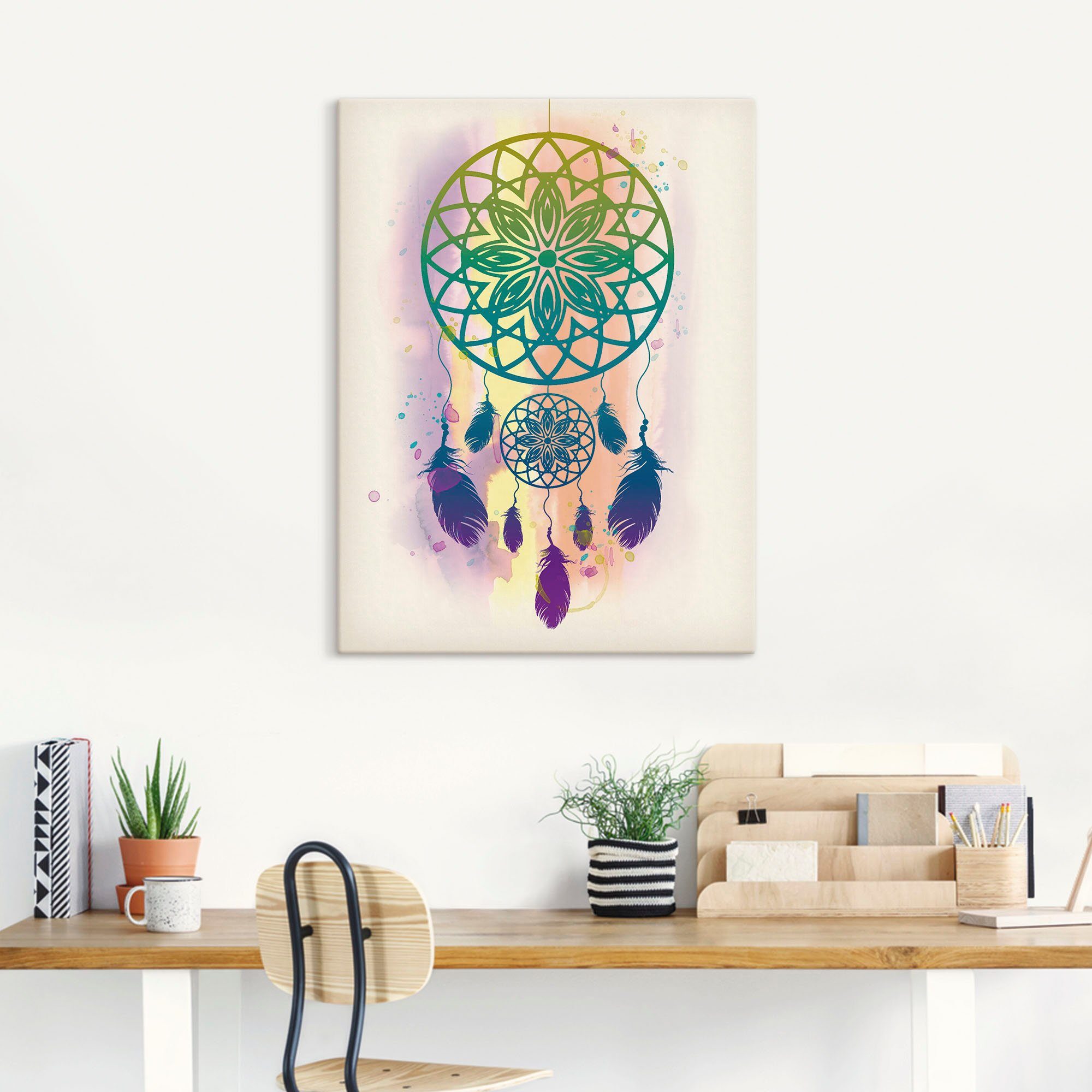 Artland Artprint Dromenvanger waterkleur als artprint op linnen, poster, muursticker in verschillende maten