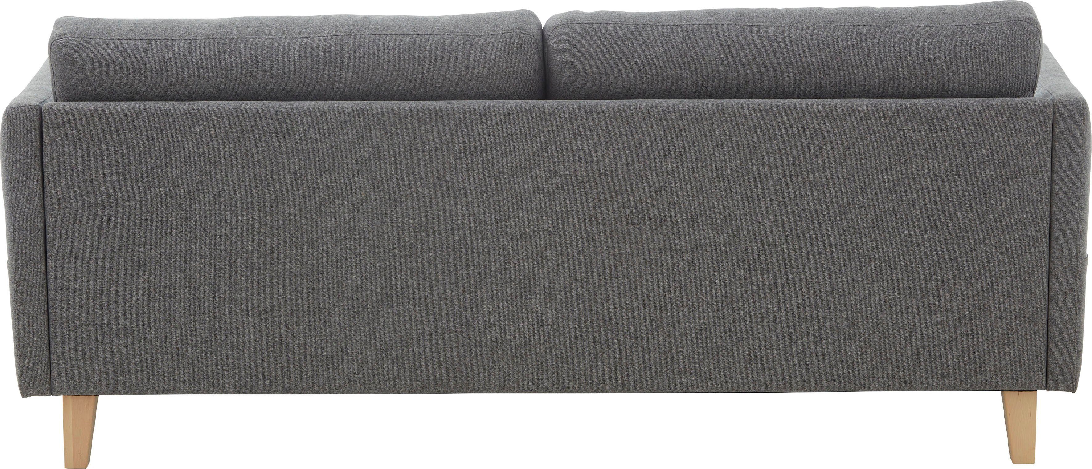 ATLANTIC home collection Hoekbank Mailo L-vorm met zakken opzij, récamier aan beide kanten te monteren, massief houten poten