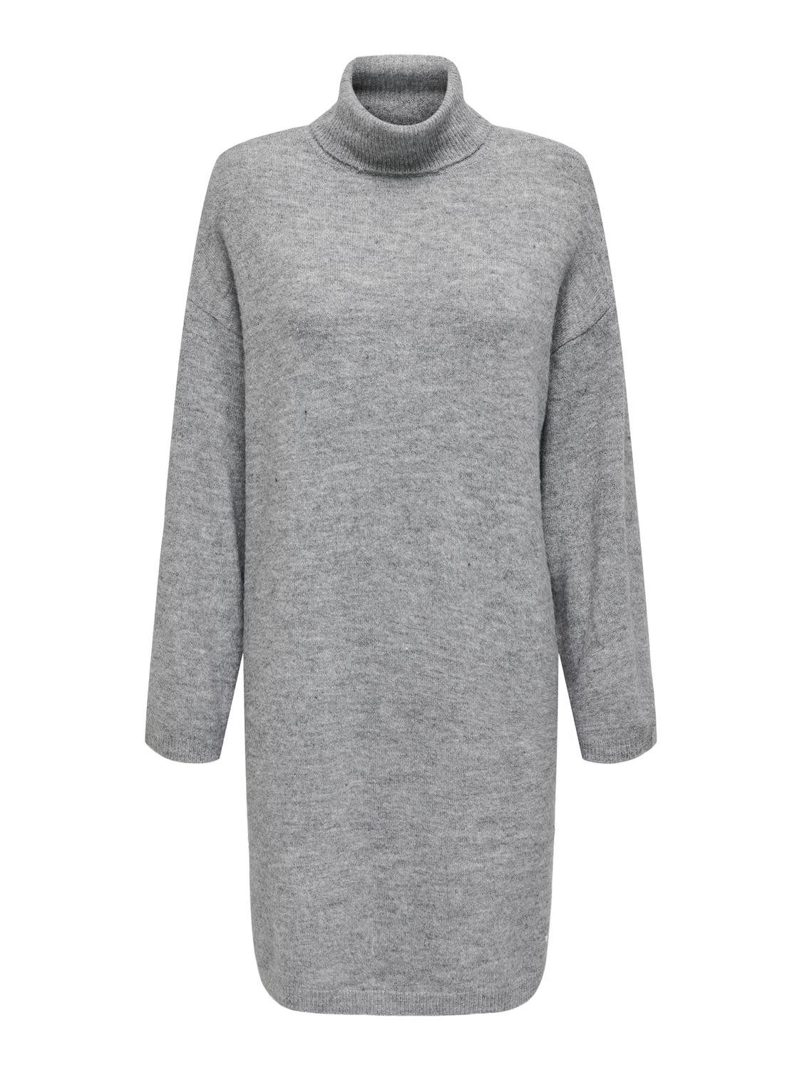 Only Gebreide jurk ONLTALIO LS STRIPE ROLLNECK DRESS BF KNT