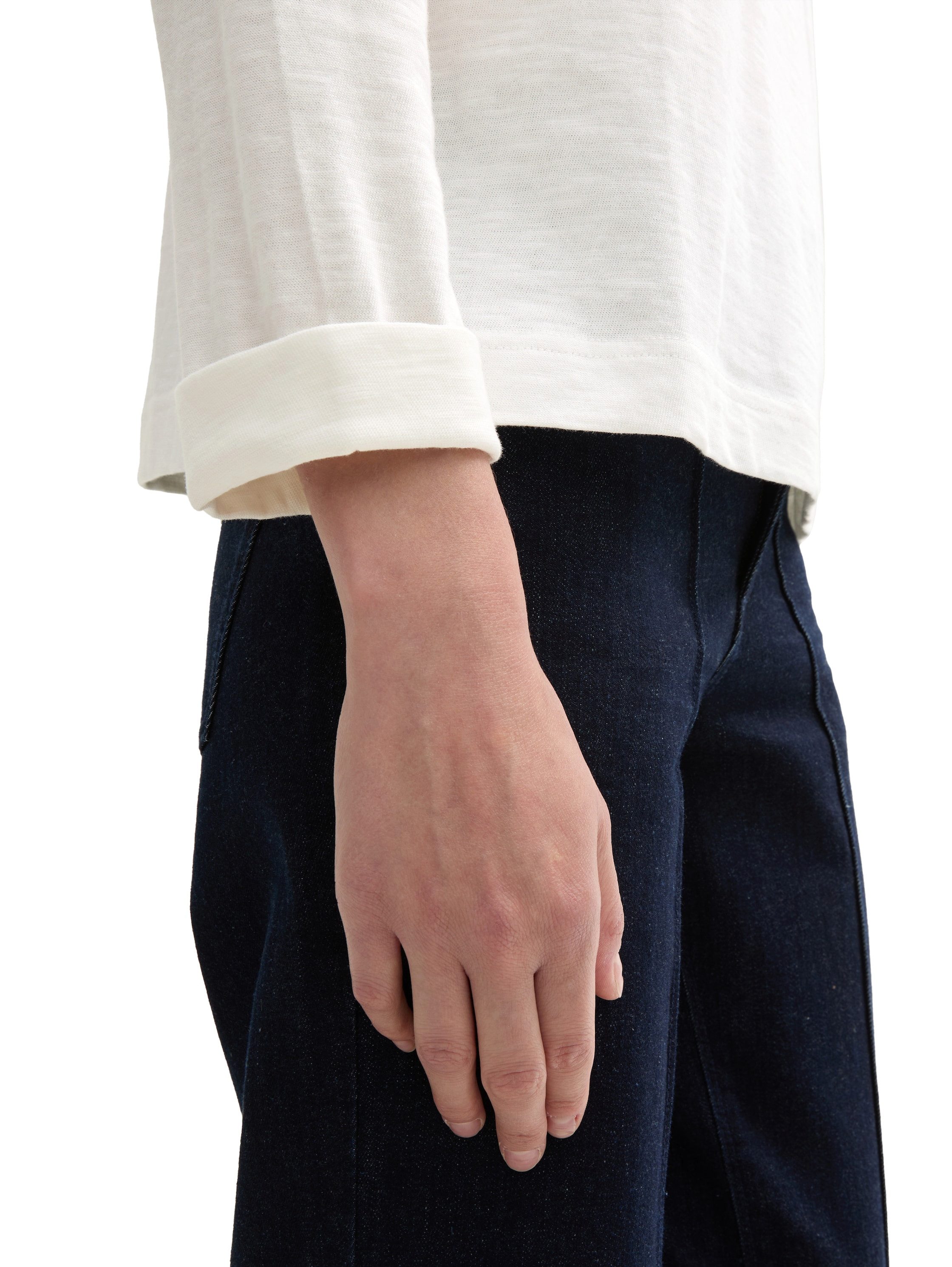 Tom Tailor Shirt met lange mouwen met borstzak