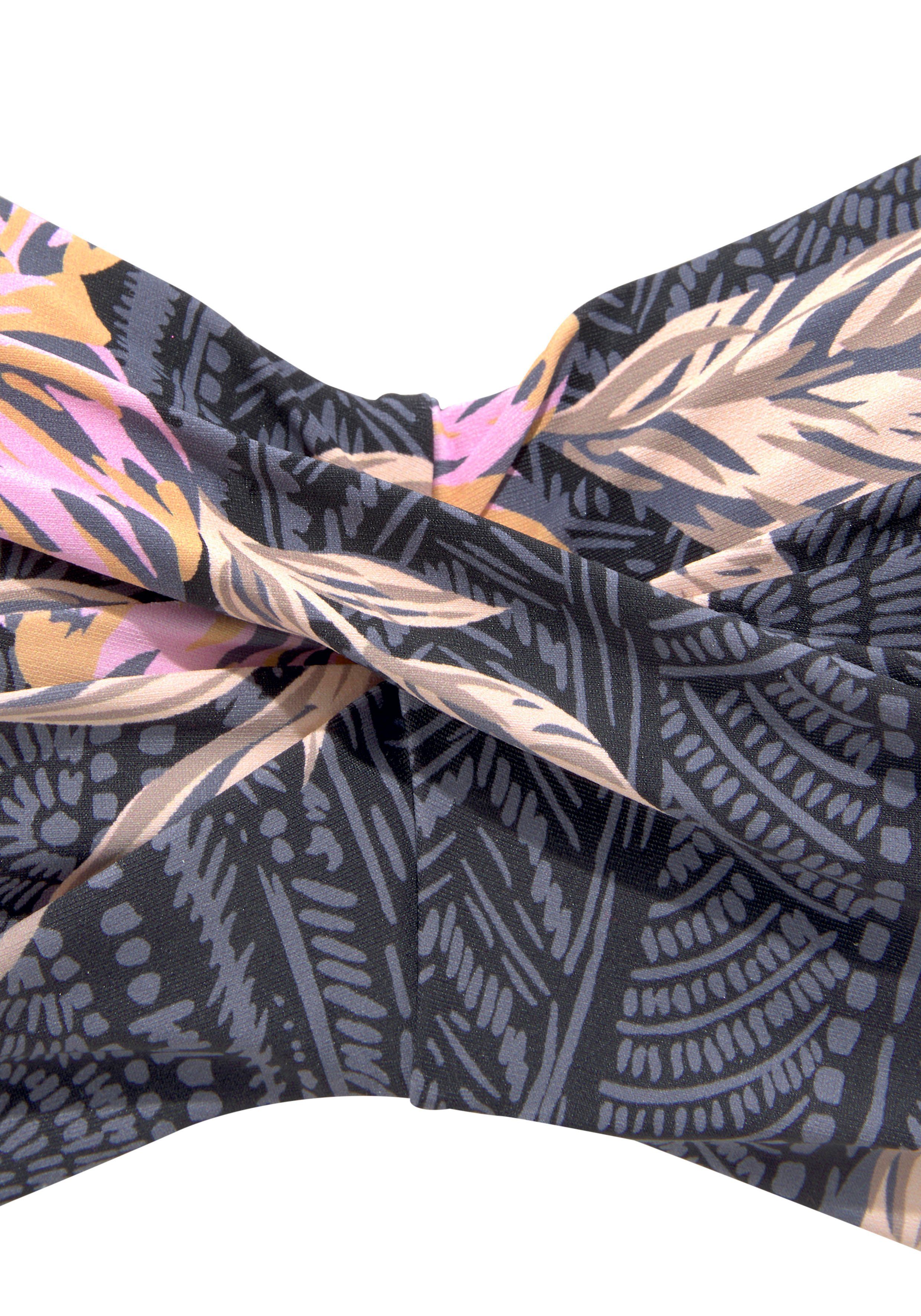Sunseeker Bandeaubikini met grafisch-bloemig patroon