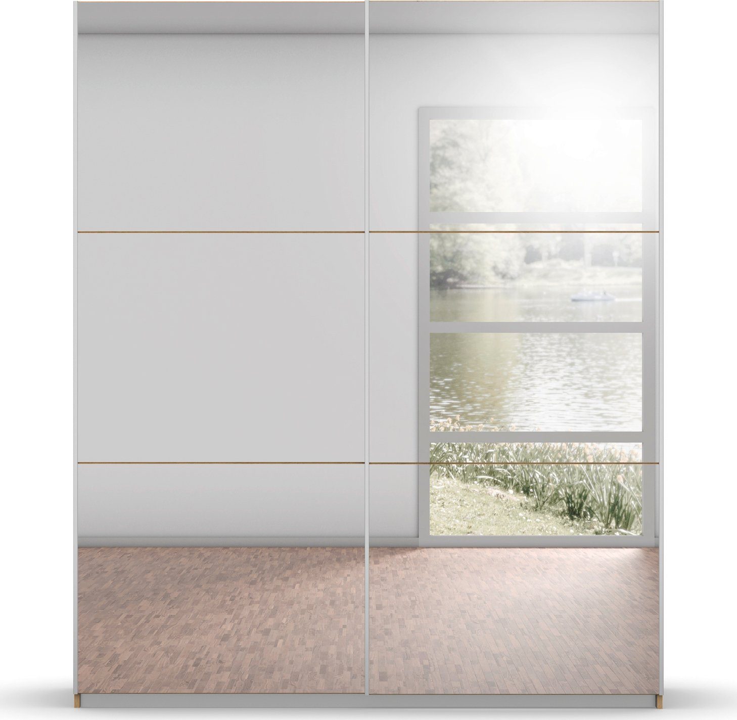 rauch Zweefdeurkast Kledingkast kast garderobe REFLECT inclusief praktische binneninrichting met veel opbergruimte made in germany