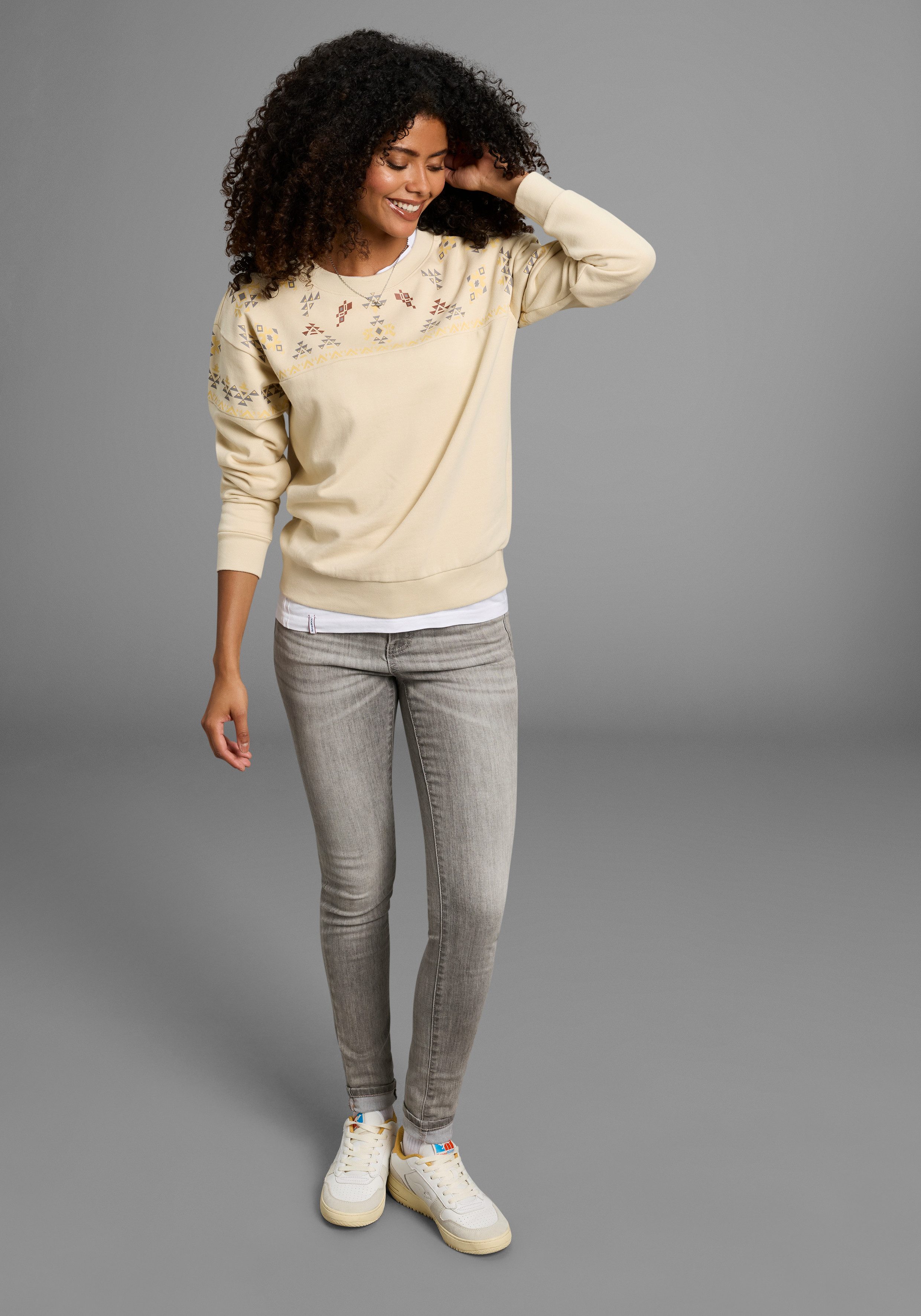 KangaROOS Sweatshirt met noorse print