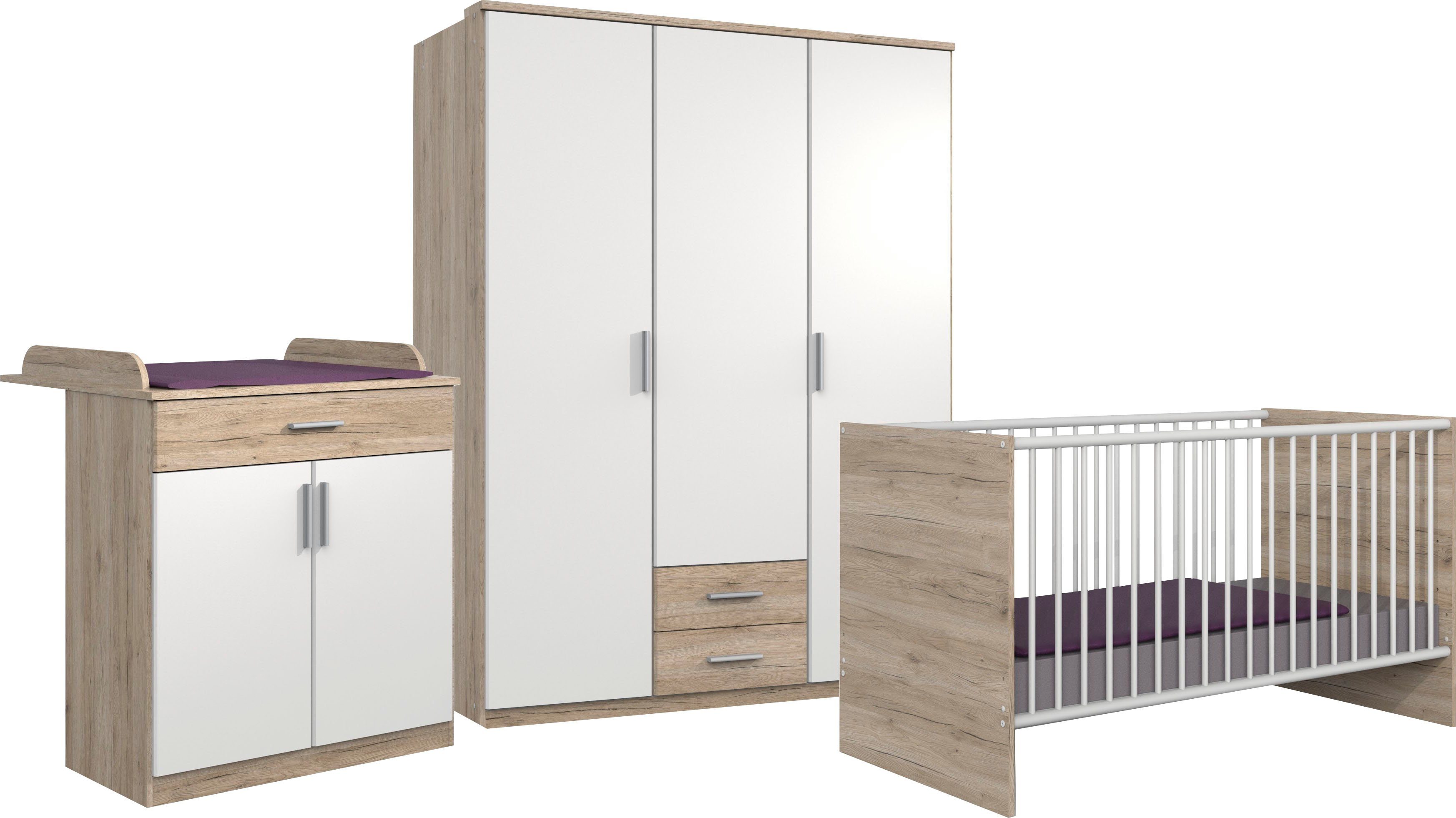 Wimex Complete babykamerset Kiel Bed + commode + 3-deurs kast (3 stuks) je bij | OTTO