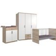 wimex complete babykamerset kiel bed + commode + 3-deurs kast (3 stuks) wit