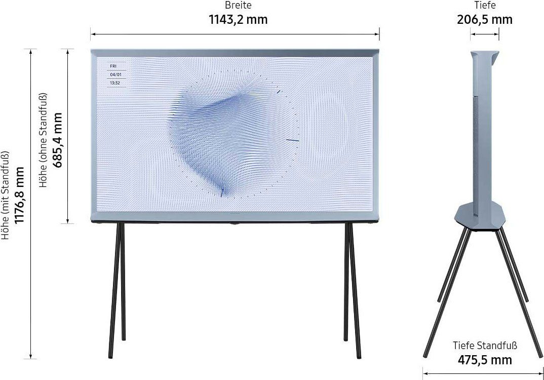Samsung Led-lifestyle-TV 50" QLED 4K The Serif (2022), 125 cm / 50", Smart TV, Quantum HDR, Beste upscaling dankzij Quantum processor 4k, Mat display