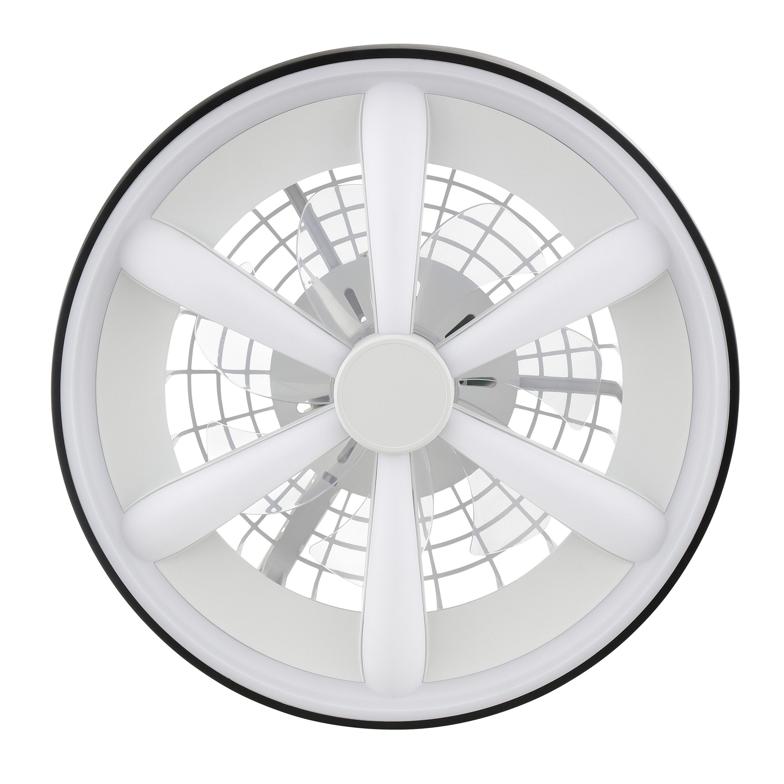 Brilliant Leuchten Led-plafondlamp Gaiano Ø 48cm met ventilator, 6400 lm, dimbaar, RGB, 2700-6500 K