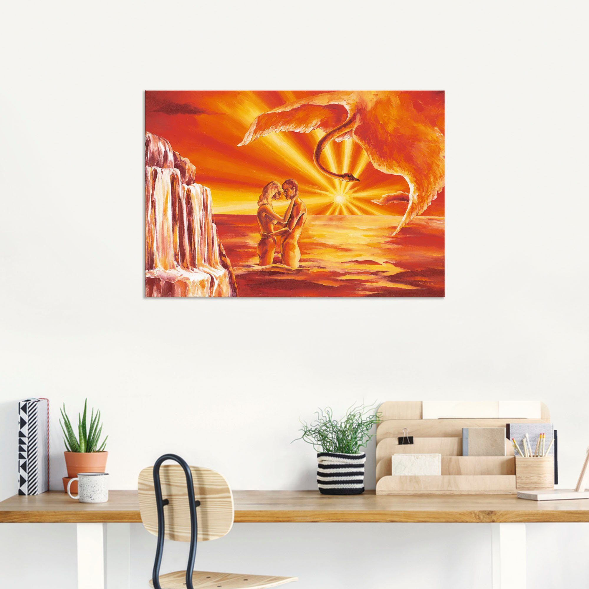Artland Artprint Liefdespaar als artprint van aluminium, artprint op linnen, muursticker of poster in verschillende maten