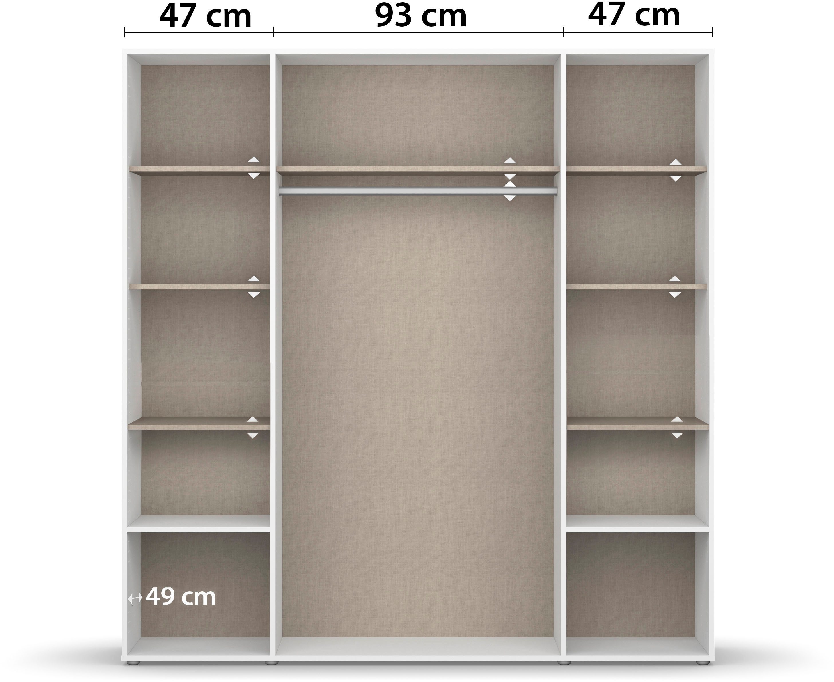 rauch Draaideurkast Kledingkast Kast Garderobe Wasmand NAGATA met Spiegel und schubladen sowie stangengriffen topseller made in germany