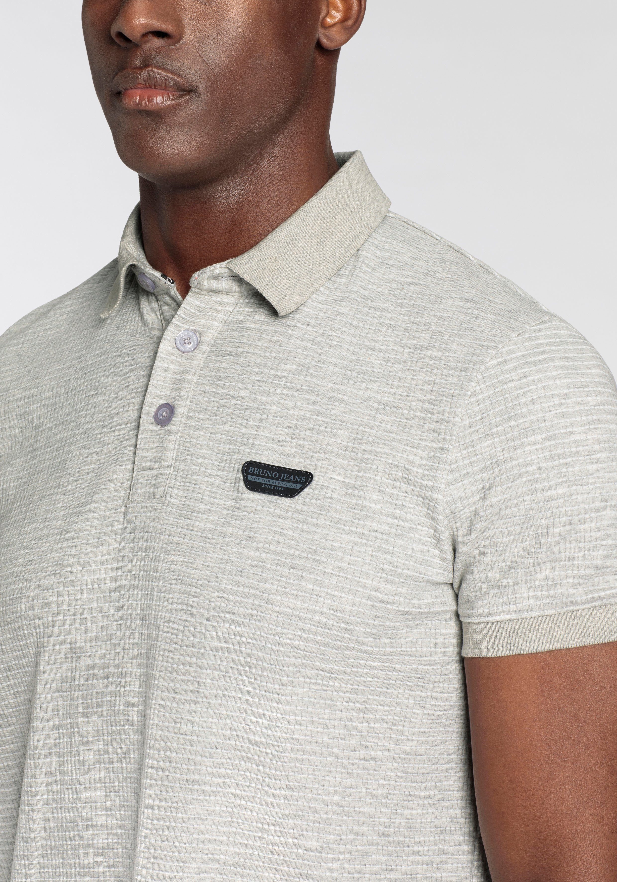 Bruno Banani Poloshirt met bijzondere materiaalsstructuur