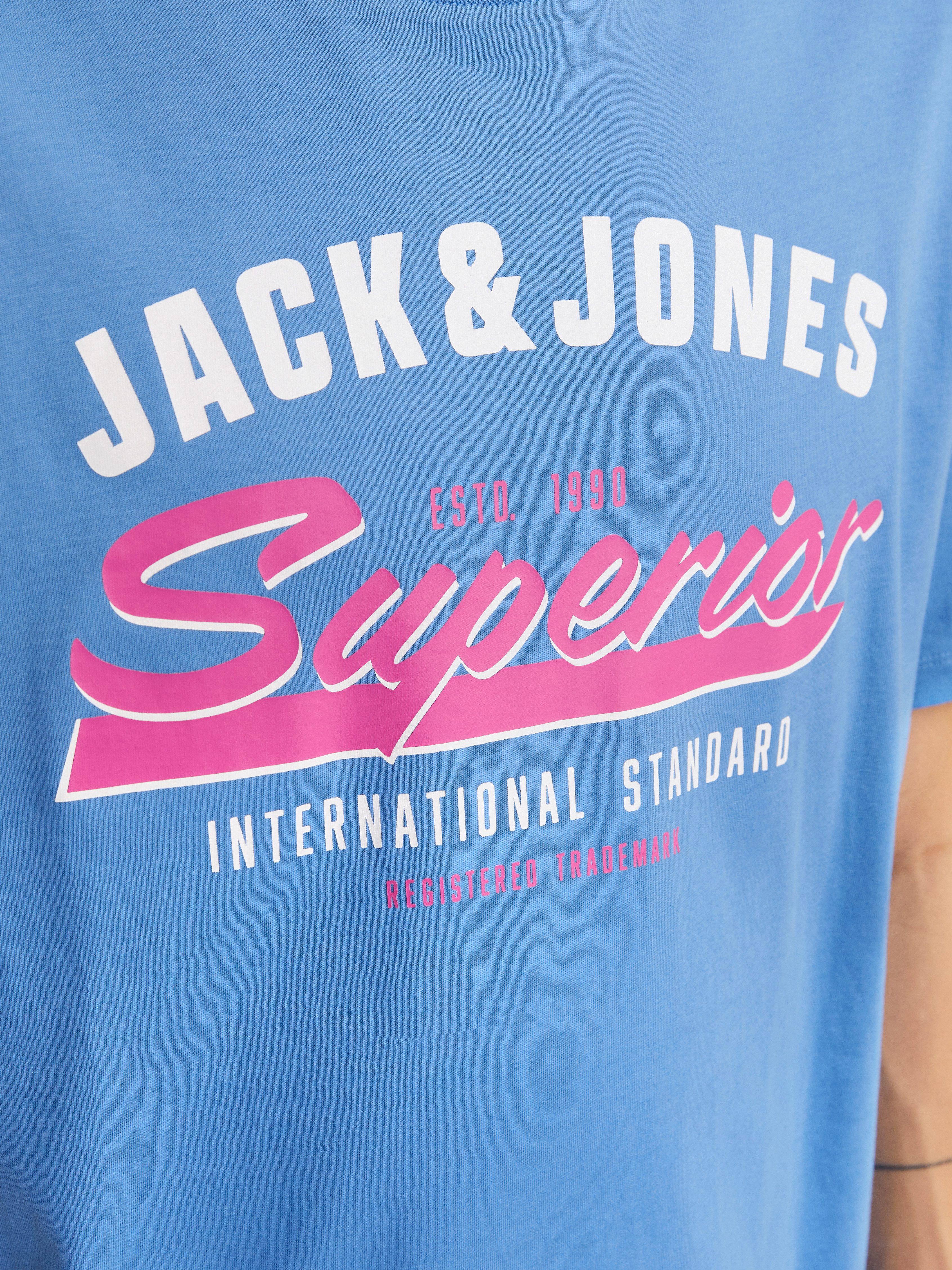 Jack & Jones Shirt met ronde hals JJELOGO TEE SS O-NECK 2 COL SS25 SN