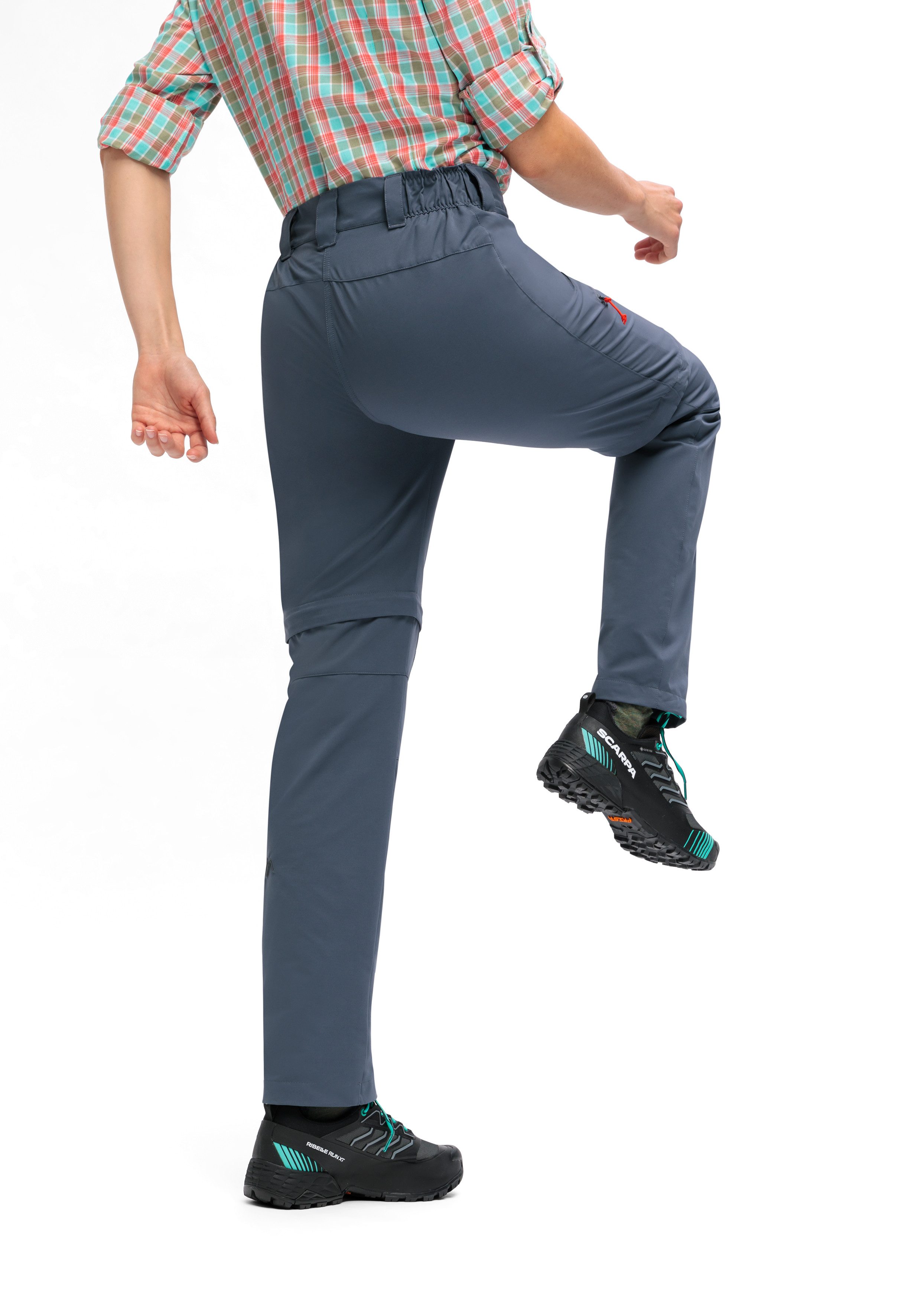 Maier Sports Outdoorbroek Nata Zip Loop Dames wandelbroek, zip-off functionele broek, 3 zakken, regular fit