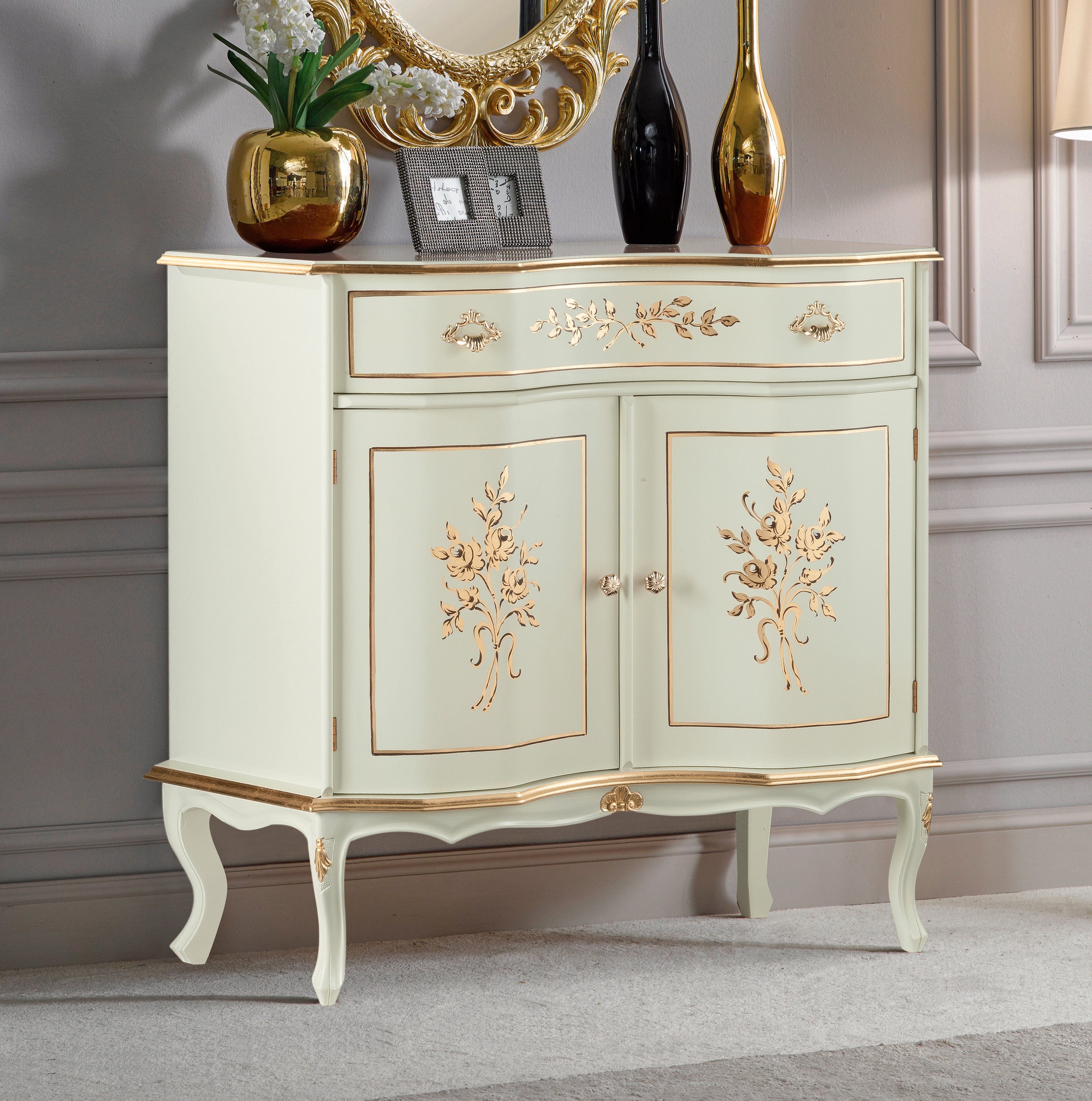Home affaire Kast Milano Breedte 87 cm dressoirs beige