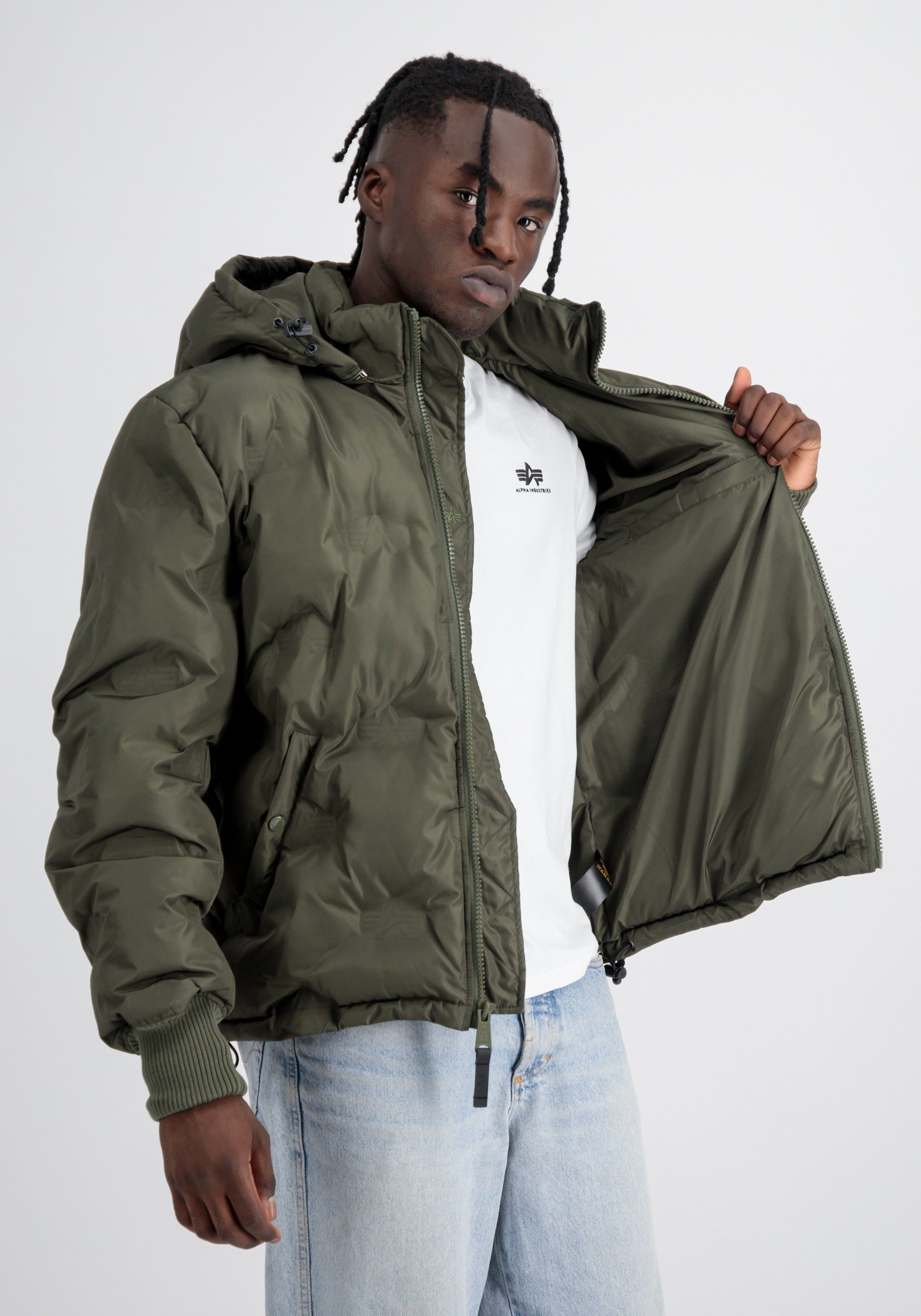 Alpha Industries Winterjack Alpha Industries Men - Cold Weather Jackets Hooded Logo Puffer