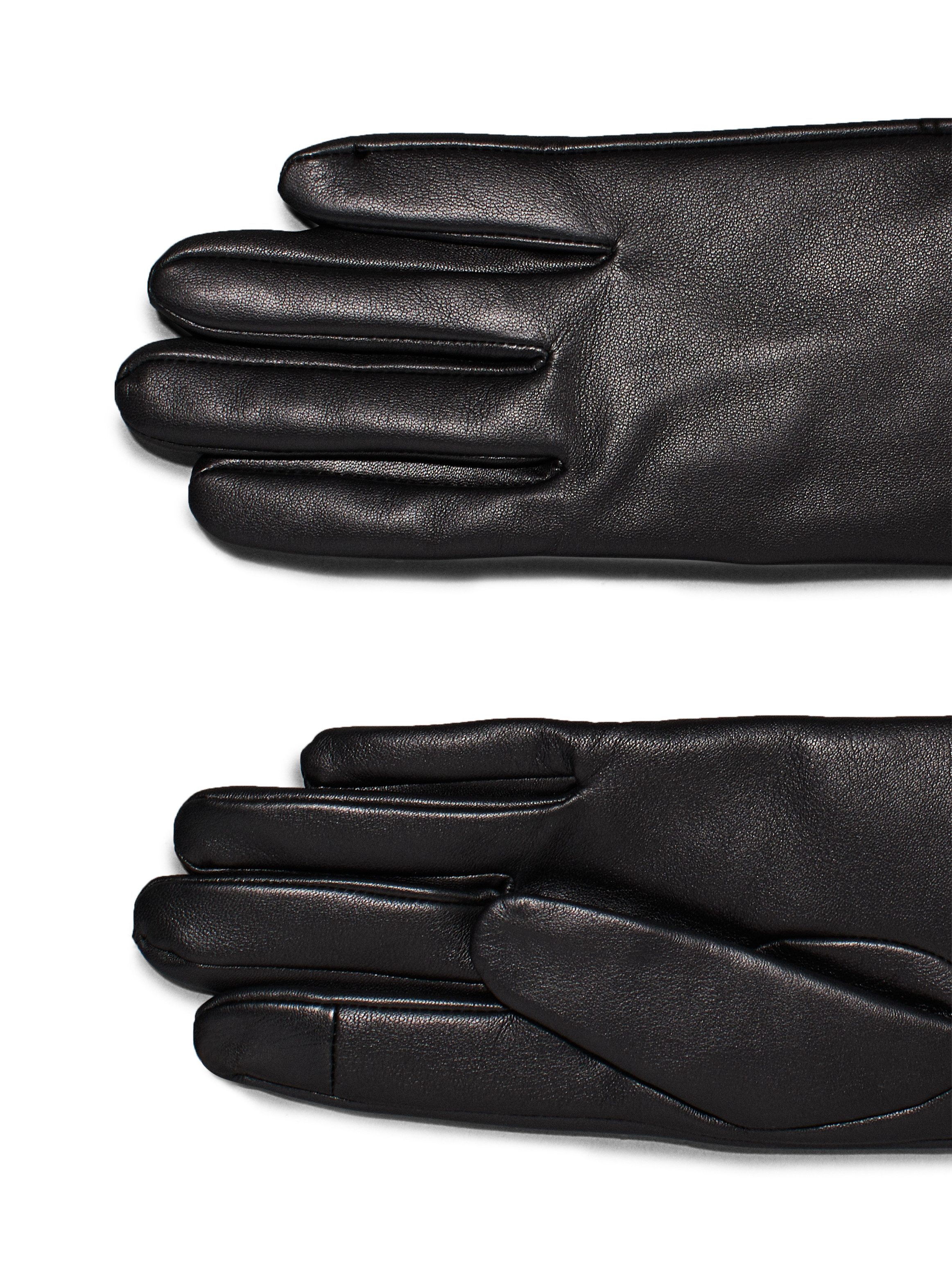 Calvin Klein Leren handschoenen CK METAL LEATHER GLOVES