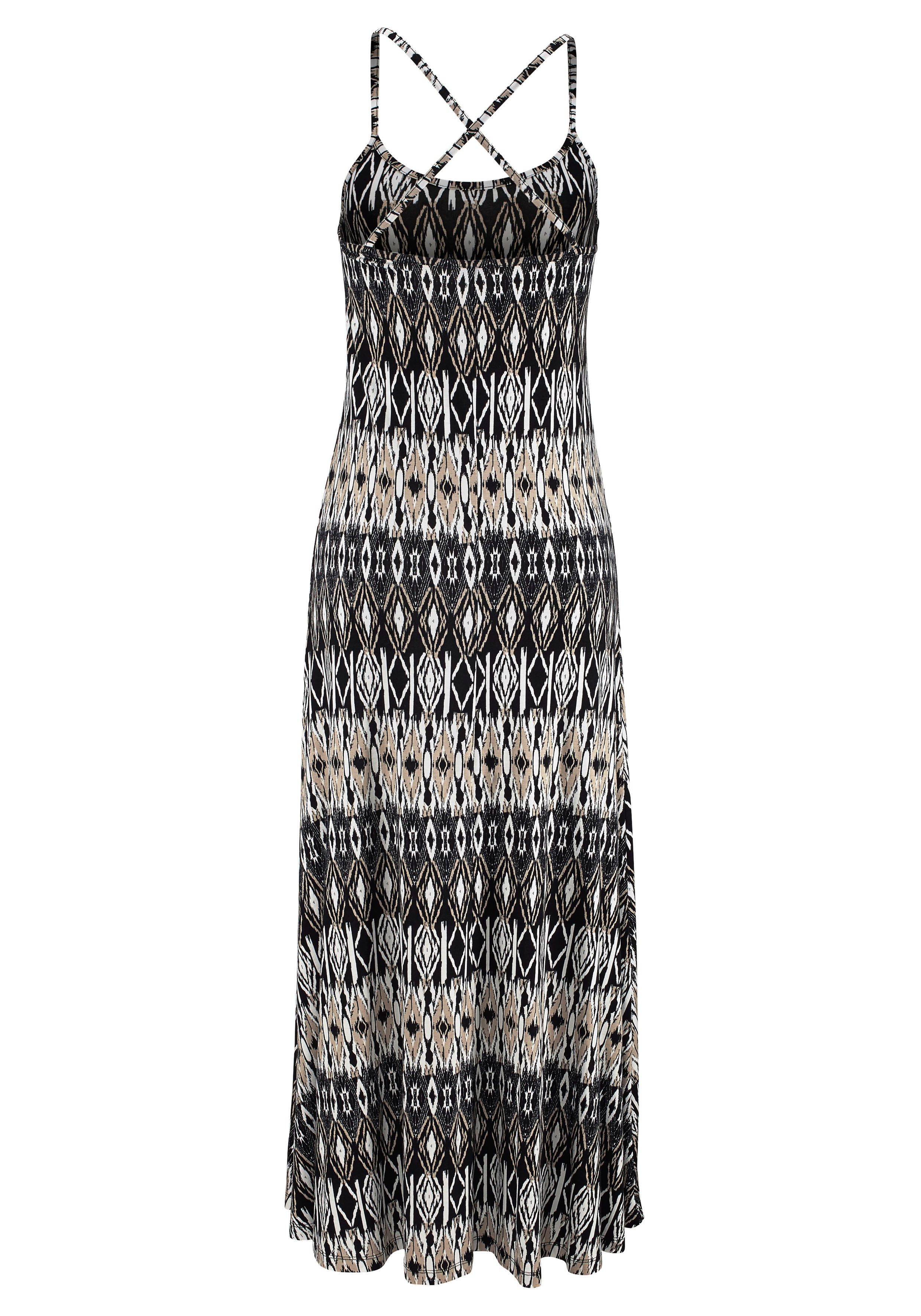 Lascana Maxi-jurk met etno print zomerjurk strandjurk
